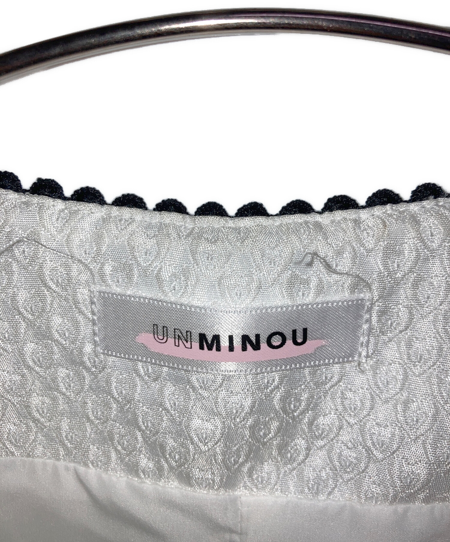 中古・古着通販】UNMINOU (アンミヌ) ハートジャガードベスト ホワイト 
