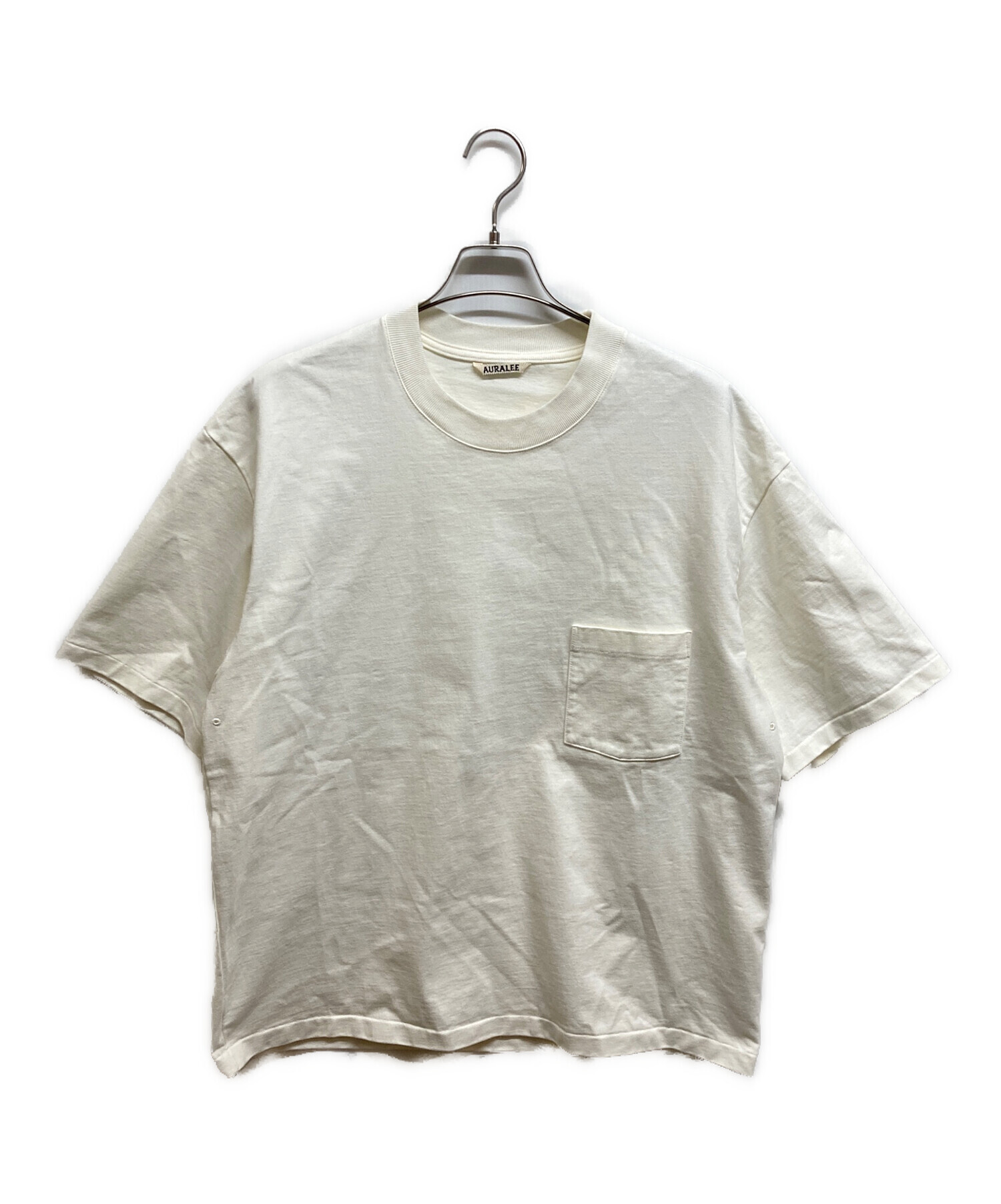 中古・古着通販】AURALEE (オーラリー) STAND-UP TEE ホワイト サイズ 
