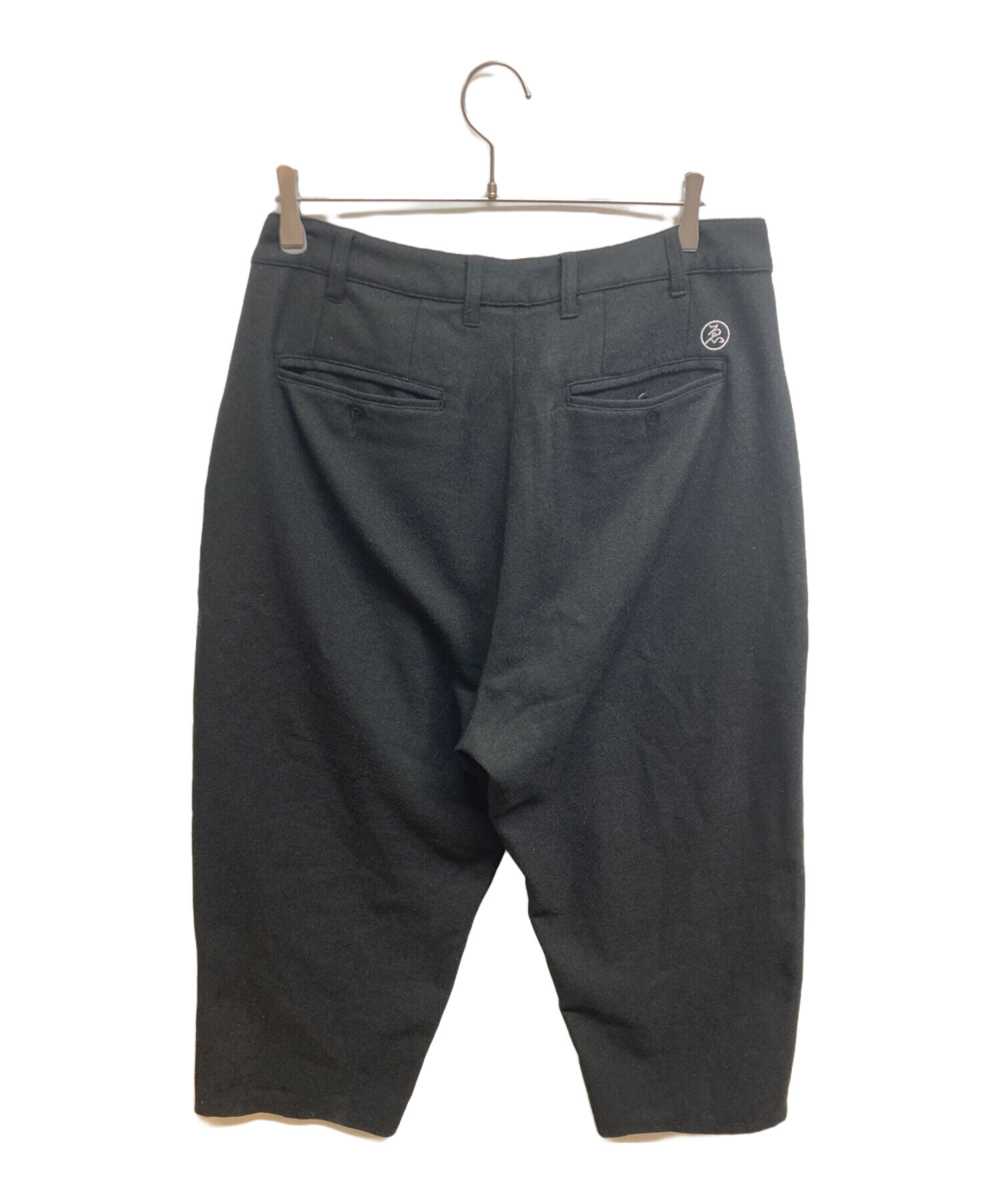 中古・古着通販】EVISEN (エビセン) ワイドテーパードパンツ ブラック 