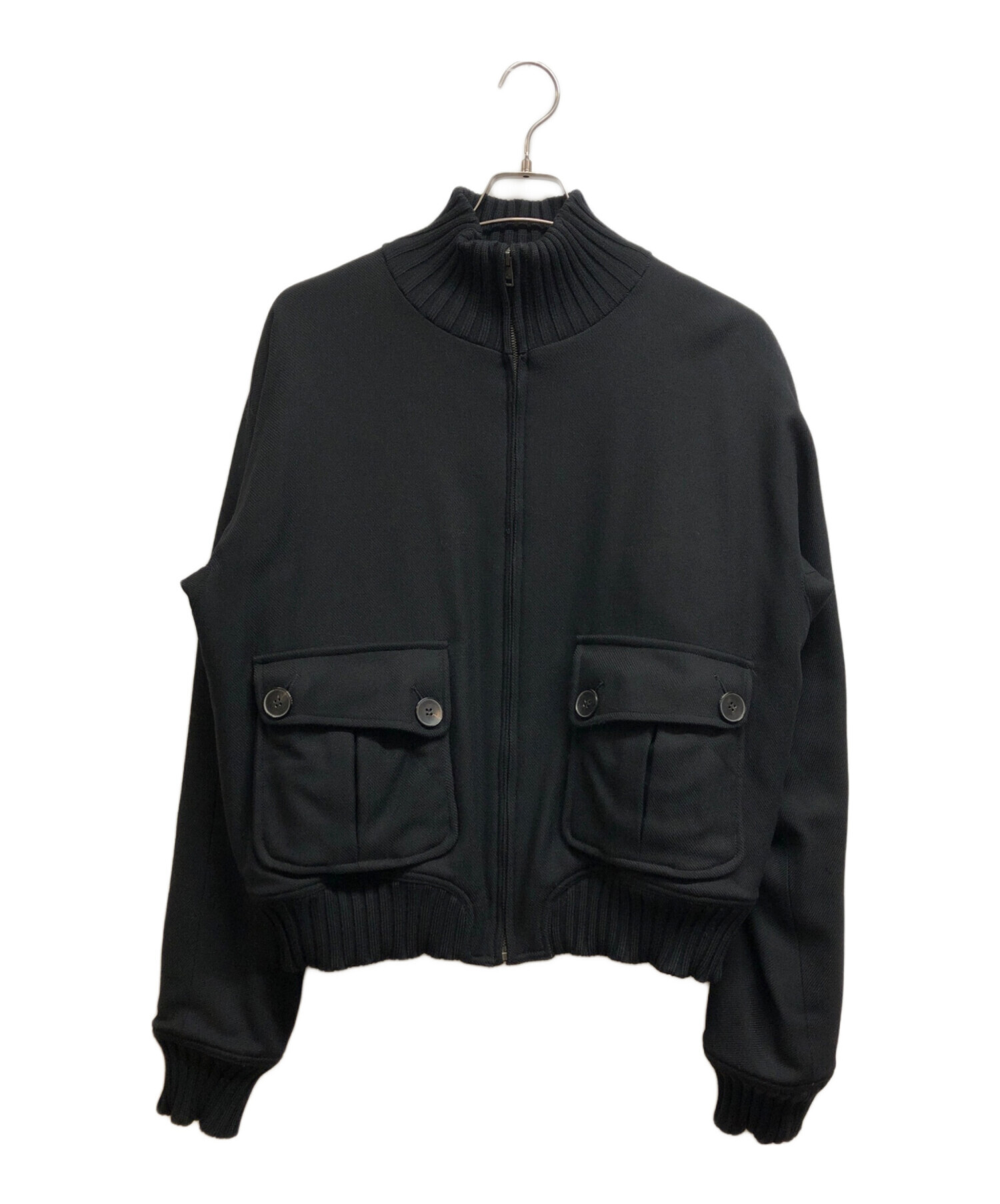 中古・古着通販】GUCCI (グッチ) ウールボンバージャケット ブラック 