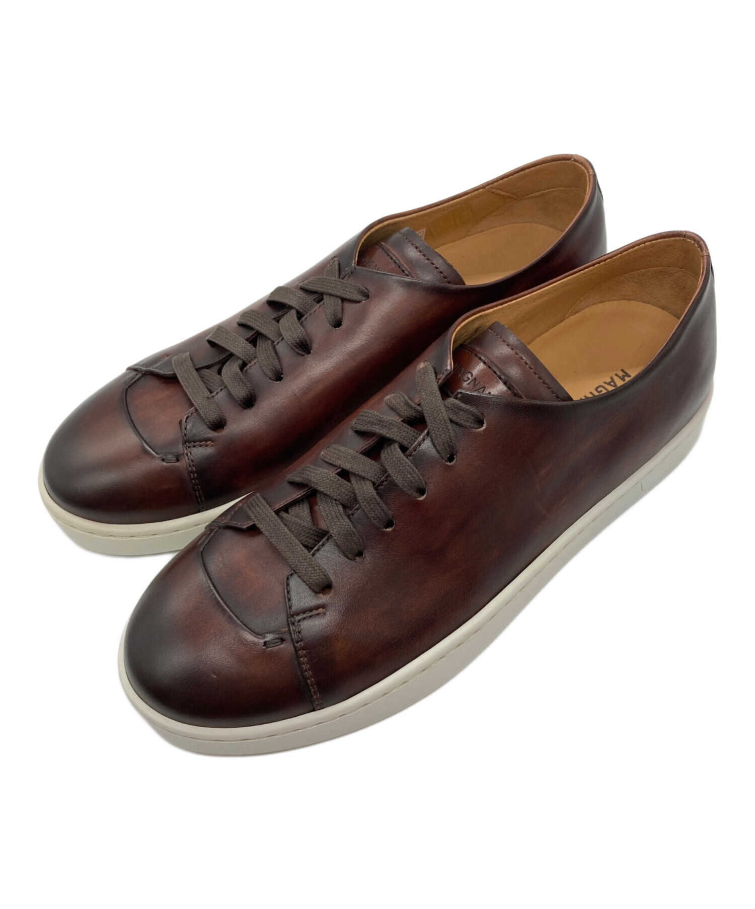 中古・古着通販】MAGNANNI (マグナーニ) レザースニーカー ブラウン 