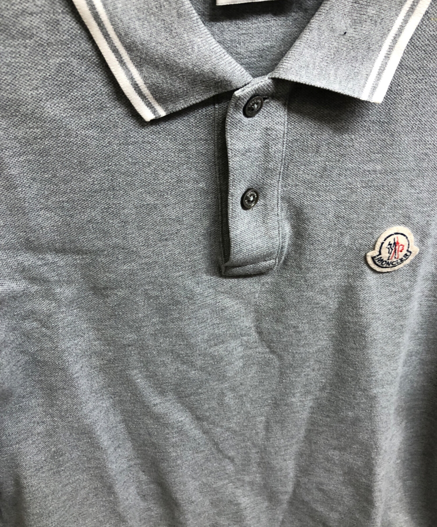 汚*r様 MONCLER ポロシャツ ブラック スリムフィット MONCLER