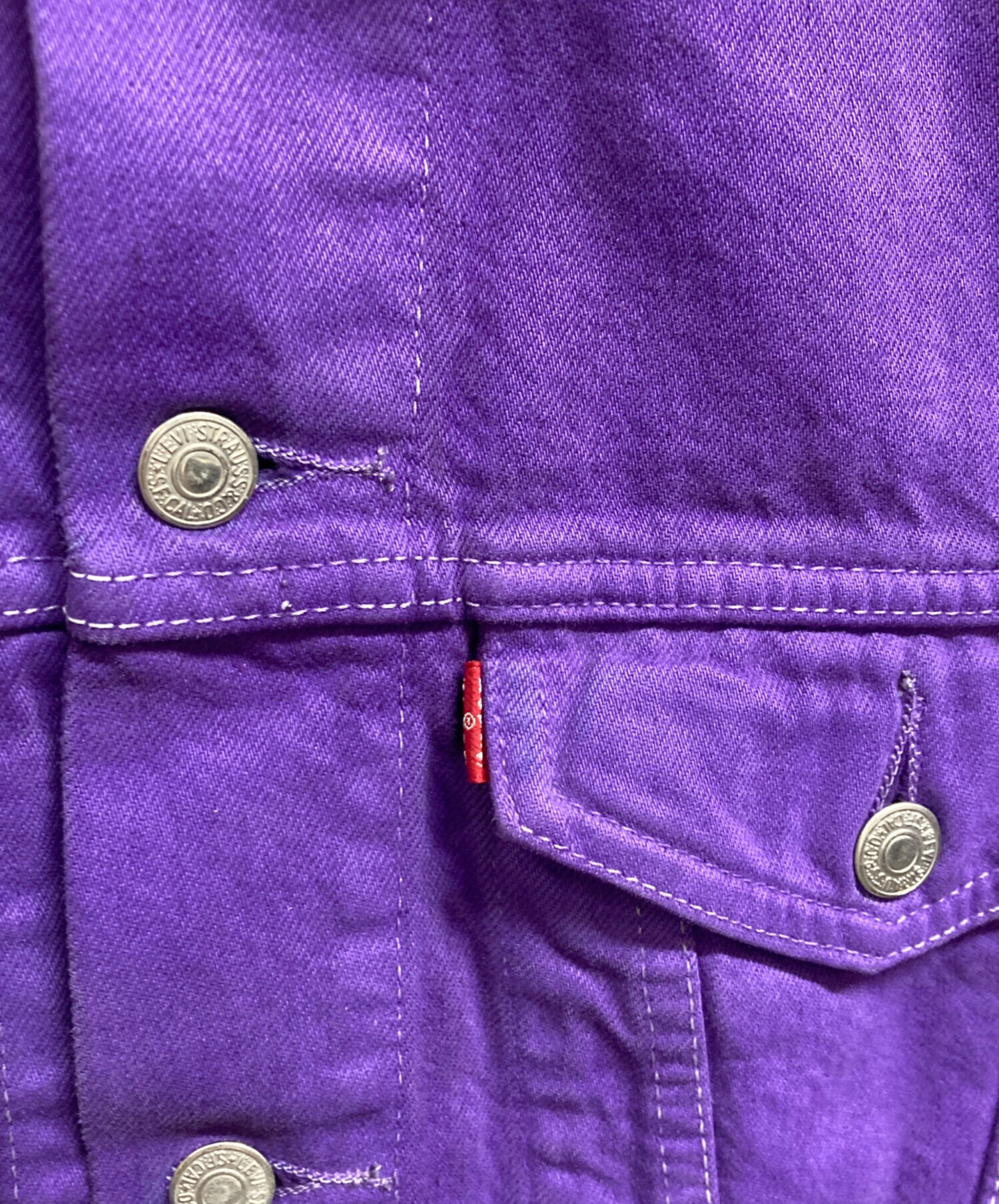 新品 LEVI'S VINTAGE CLOTHING ジャケット L パープル 中古・古着通販】LEVI'S (リーバイス) 後染めトラッカージャケット