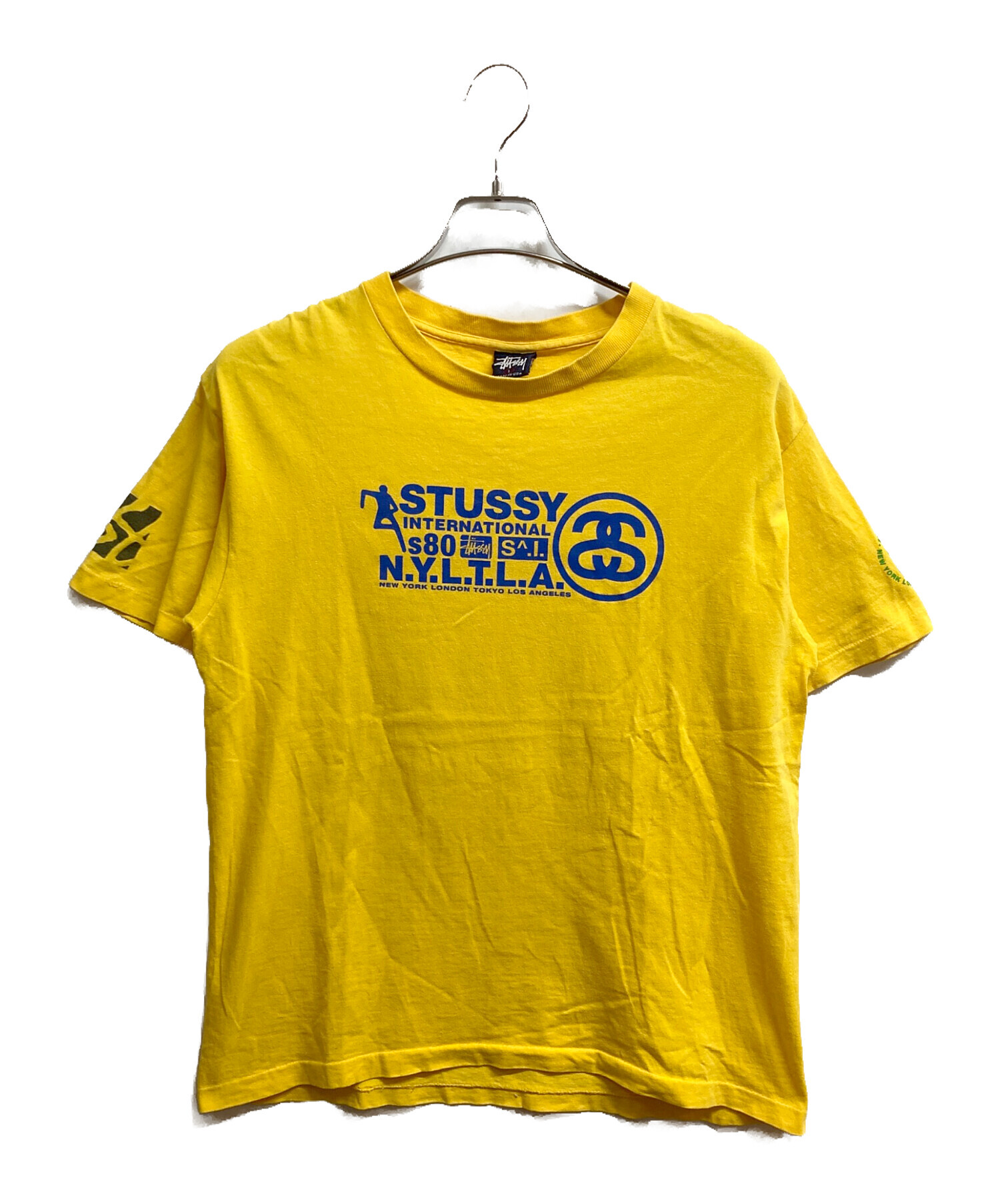 Stussy イエロー Tシャツ Lサイズ 中古・古着通販stussy (ステューシー 