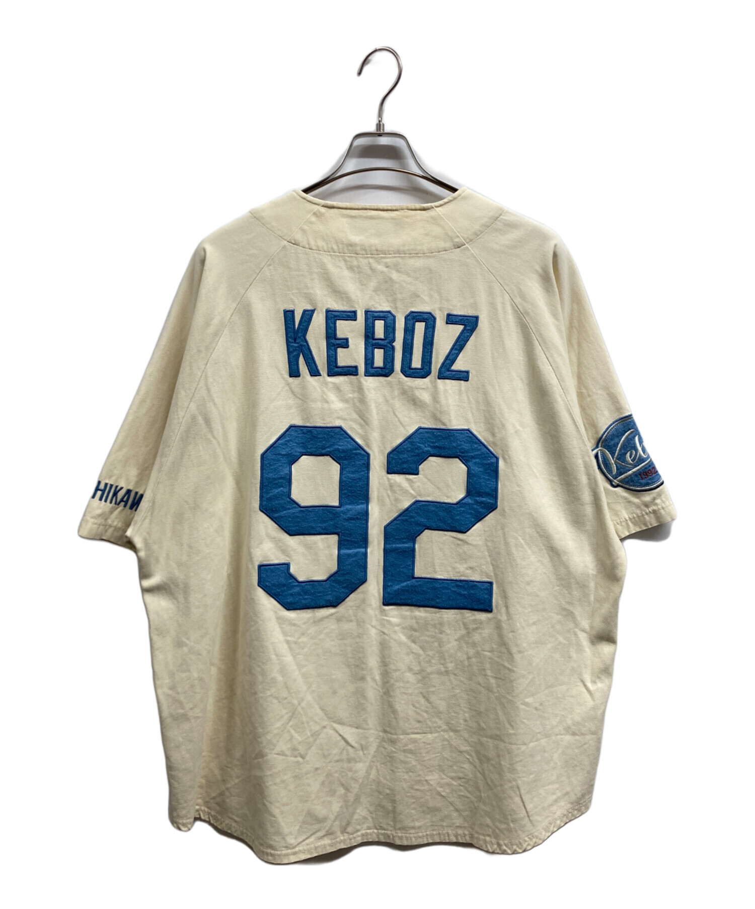 ケボズ 新作ベースボールシャツ クリーム 即完売品 ケボズ × KEBOZ 極