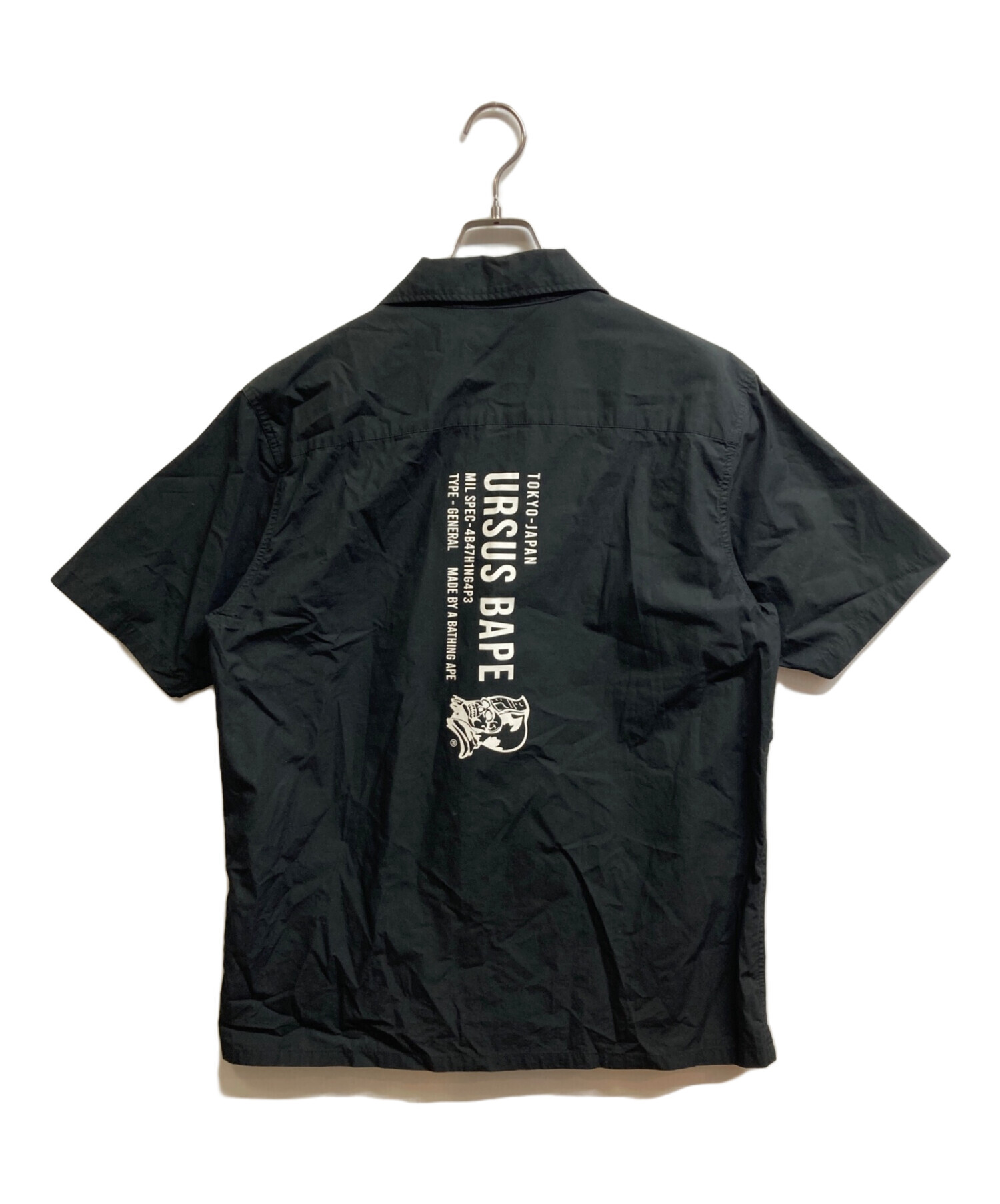 URSUS BAPE アーサスベイプ ワッペンセット 中古・古着通販】URSUS BAPE (アーサスベイプ) 半袖シャツ ブラック