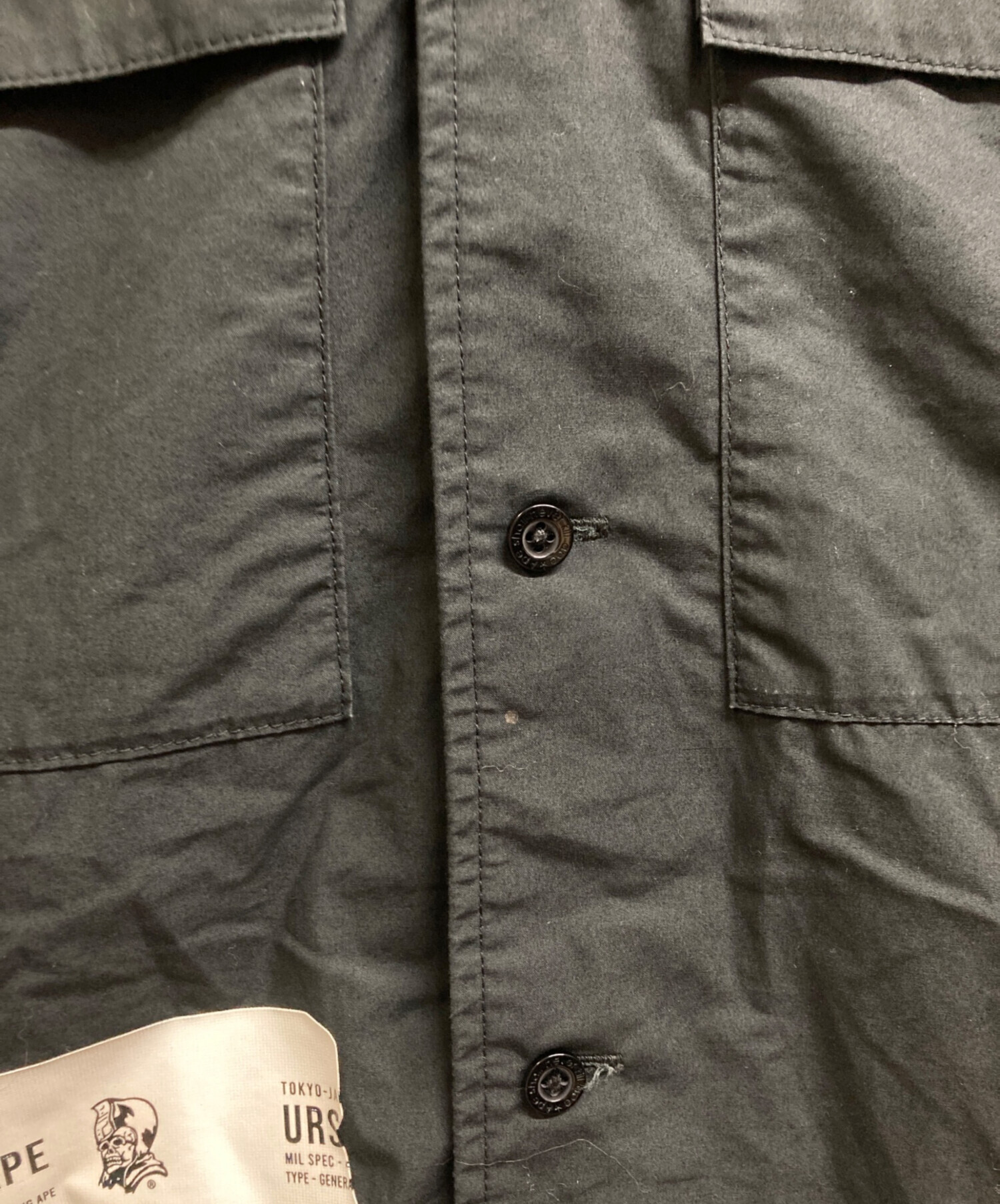 中古・古着通販】URSUS BAPE (アーサスベイプ) 半袖シャツ ブラック