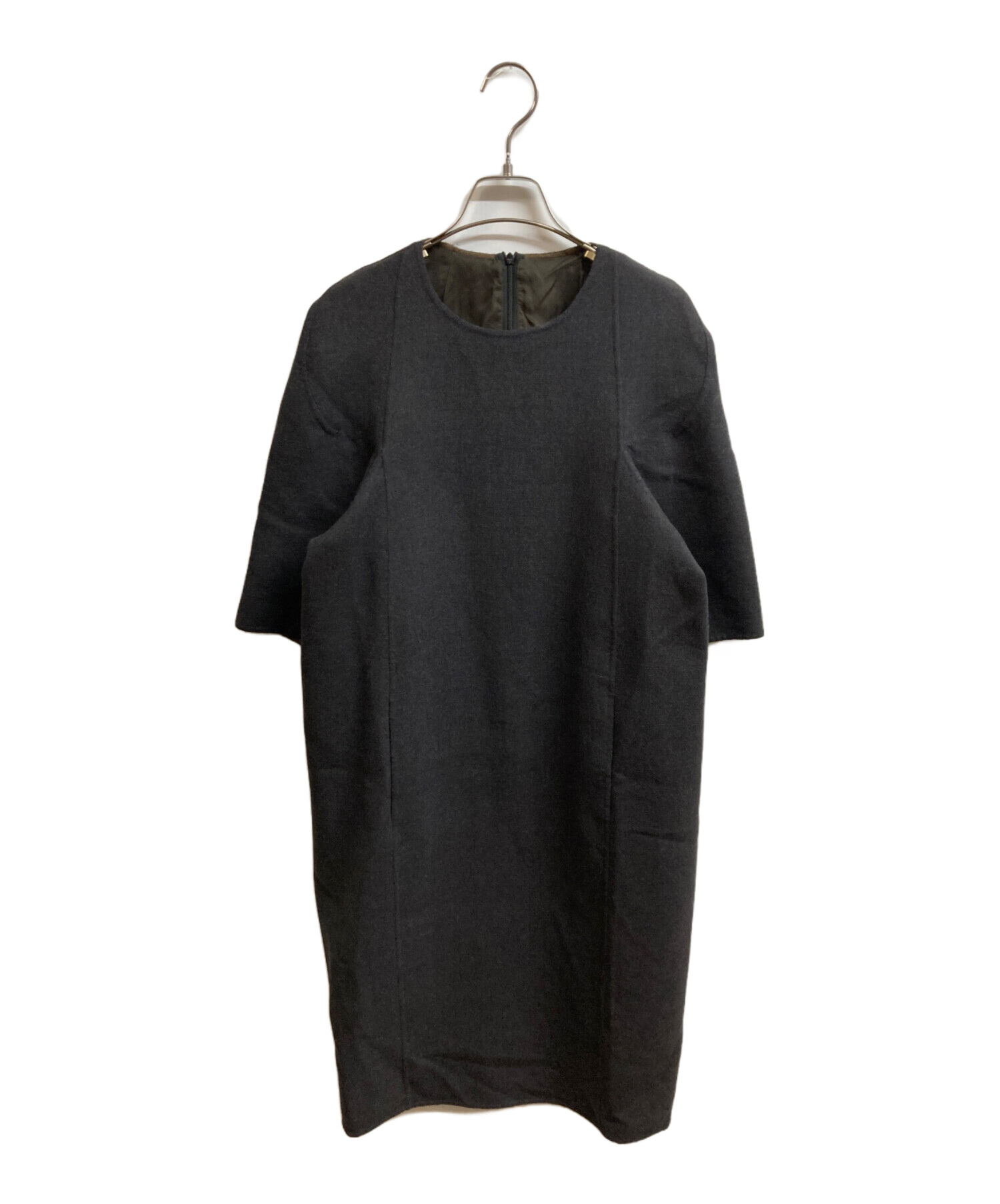 ヒロココシノ　ワンピース セール】 幾何プリントチュールジャージーワンピース /日本製/洗える