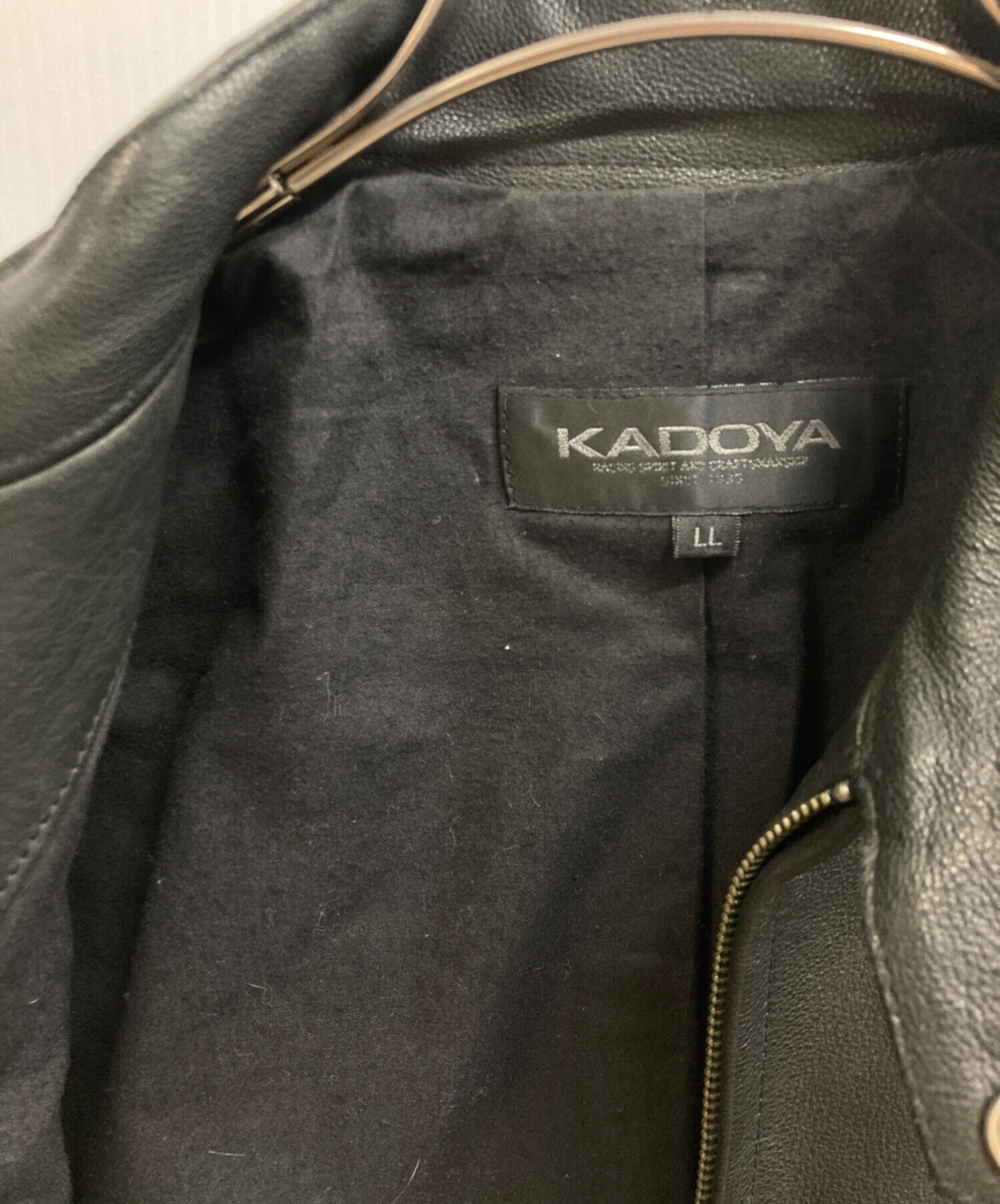 中古・古着通販】KADOYA (カドヤ) カウレザーシングルライダース