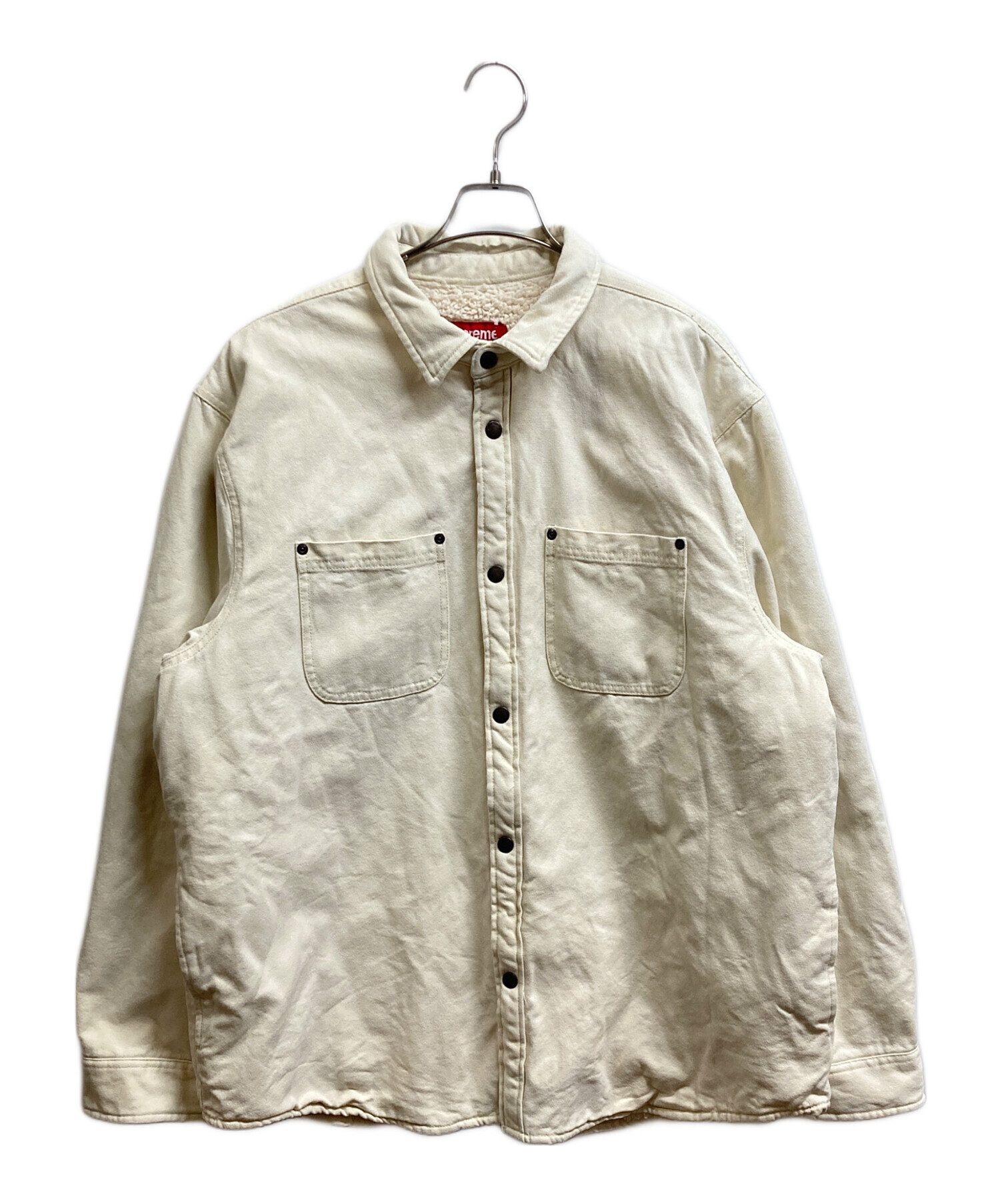 最安値！【Supreme】24FW/デニムワークシャツ Supreme Faux Shearling Lined Work Shirt