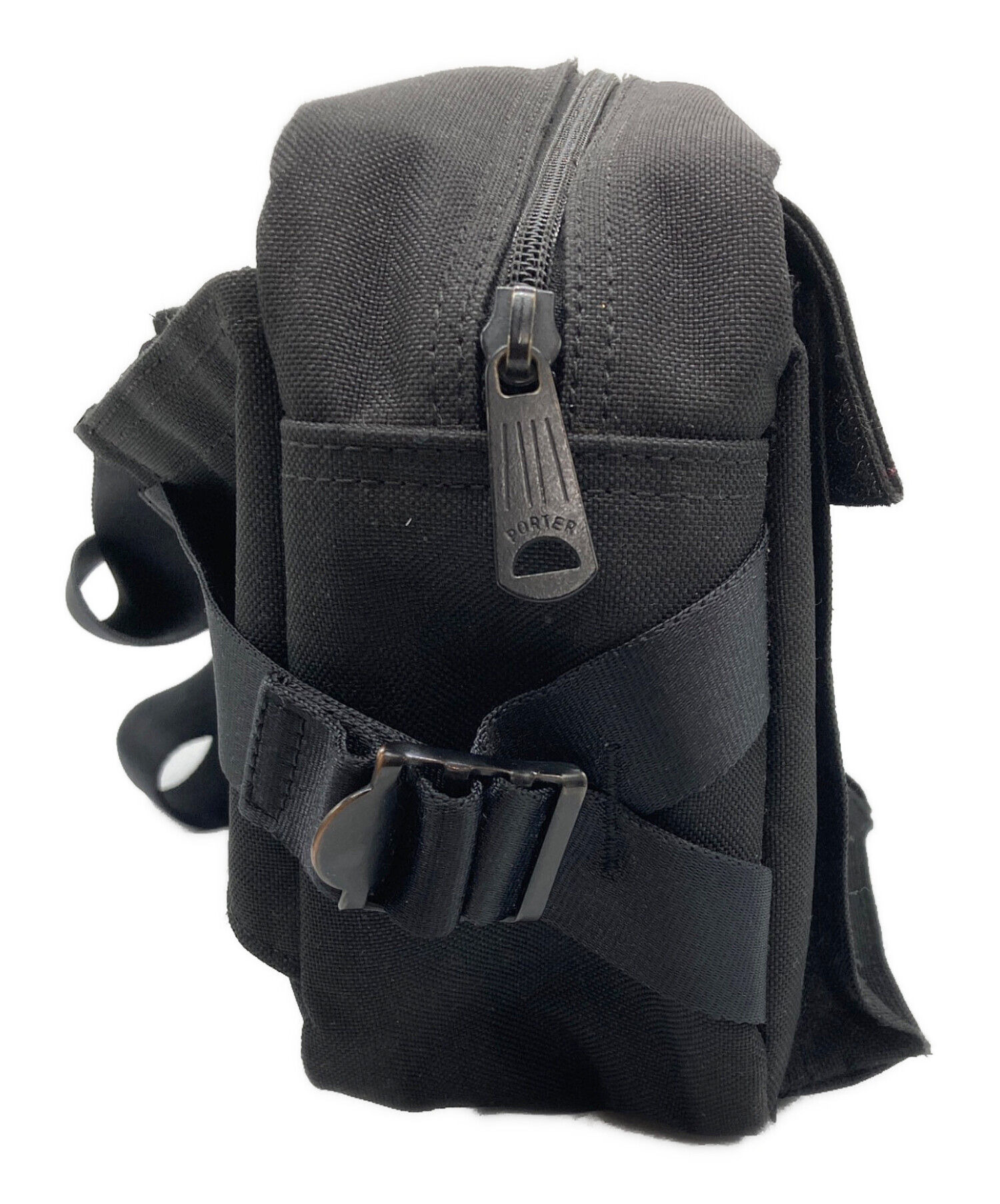 PORTER ボディバッグ ブラック デニム　中古美品 中古・古着通販】PORTER (ポーター) ボディバッグ ブラック｜ブランド