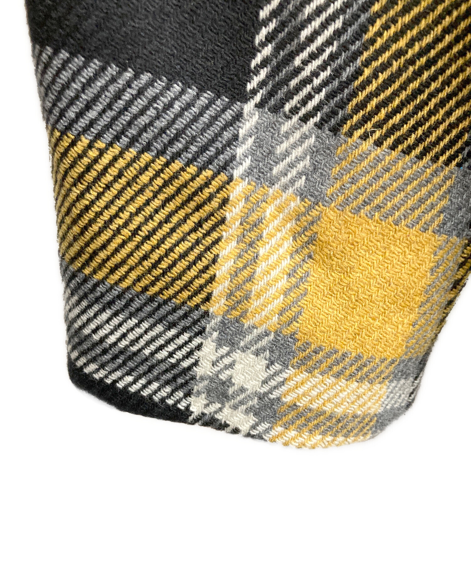 中古・古着通販】DIESEL (ディーゼル) チェックロングコート ブラック