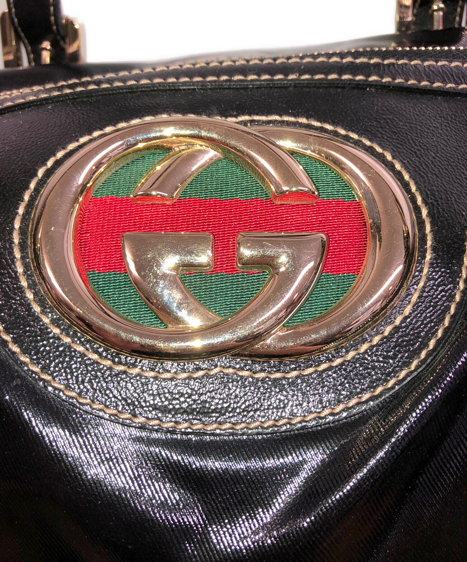 中古・古着通販】GUCCI (グッチ) インターロッキング ボストンバッグ