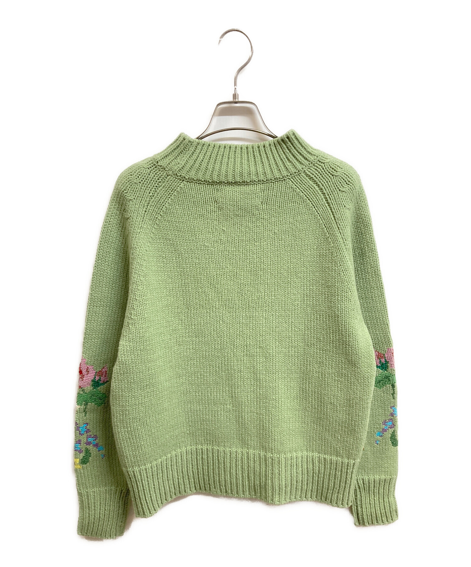 美品★MUVEIL ミュベール ロバ 刺繍 ニット セーター ピンク 38 中古・古着通販】MUVEIL (ミュベール) 刺繍入りローゲージニット