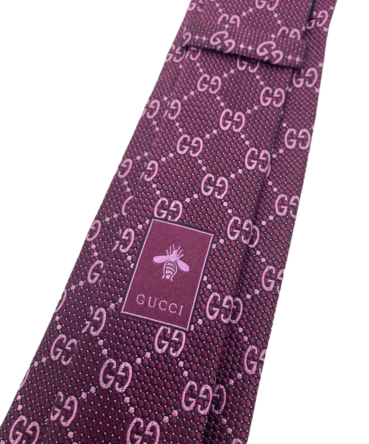 GUCCI／グッチ　シルクネクタイ　GG柄　ムラサキ　パープル 中古・古着通販】GUCCI (グッチ) GG柄ネクタイ パープル サイズ:ー