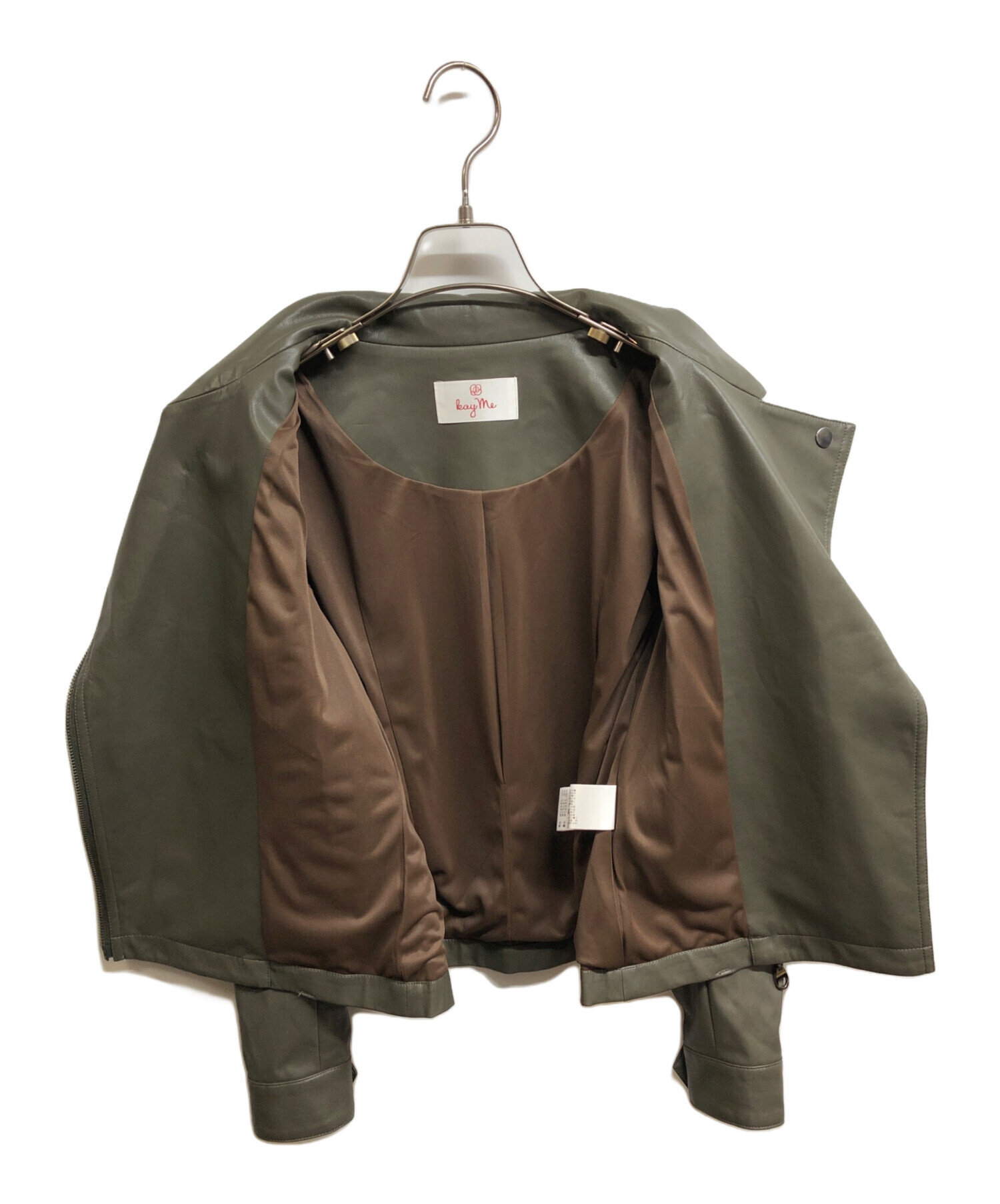 kayme ケイミー ストレッチライダースジャケット 9号 美品 女性目線で