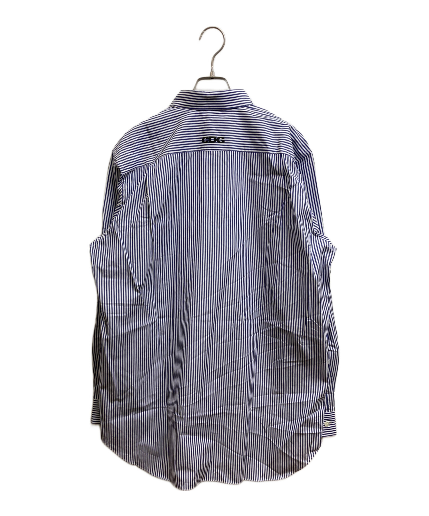 中古・古着通販】CDG (シーディージー) ストライプシャツ ブルー 