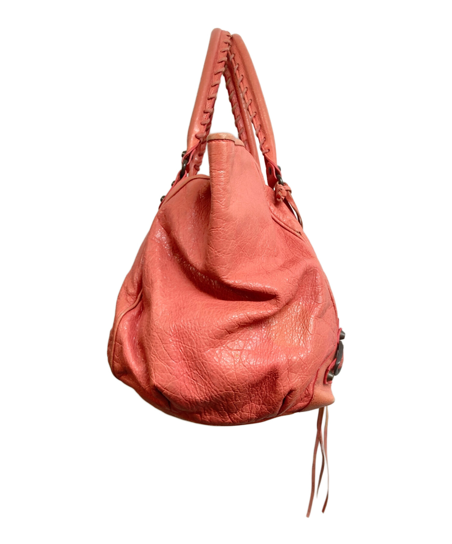 BALENCIAGA ザ サンデー オレンジ レザー ハンドバッグ BALENCIAGA ザ サンデー オレンジ レザー ハンドバッグ 【公式通販】
