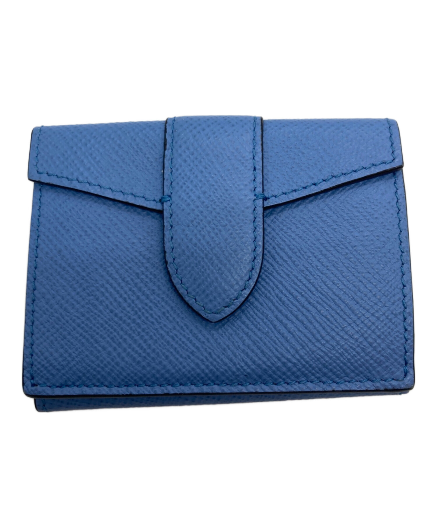 【中古美品】スマイソン　ミニウォレット 中古・古着通販】SMYTHSON (スマイソン) コンパクトウォレット ブルー