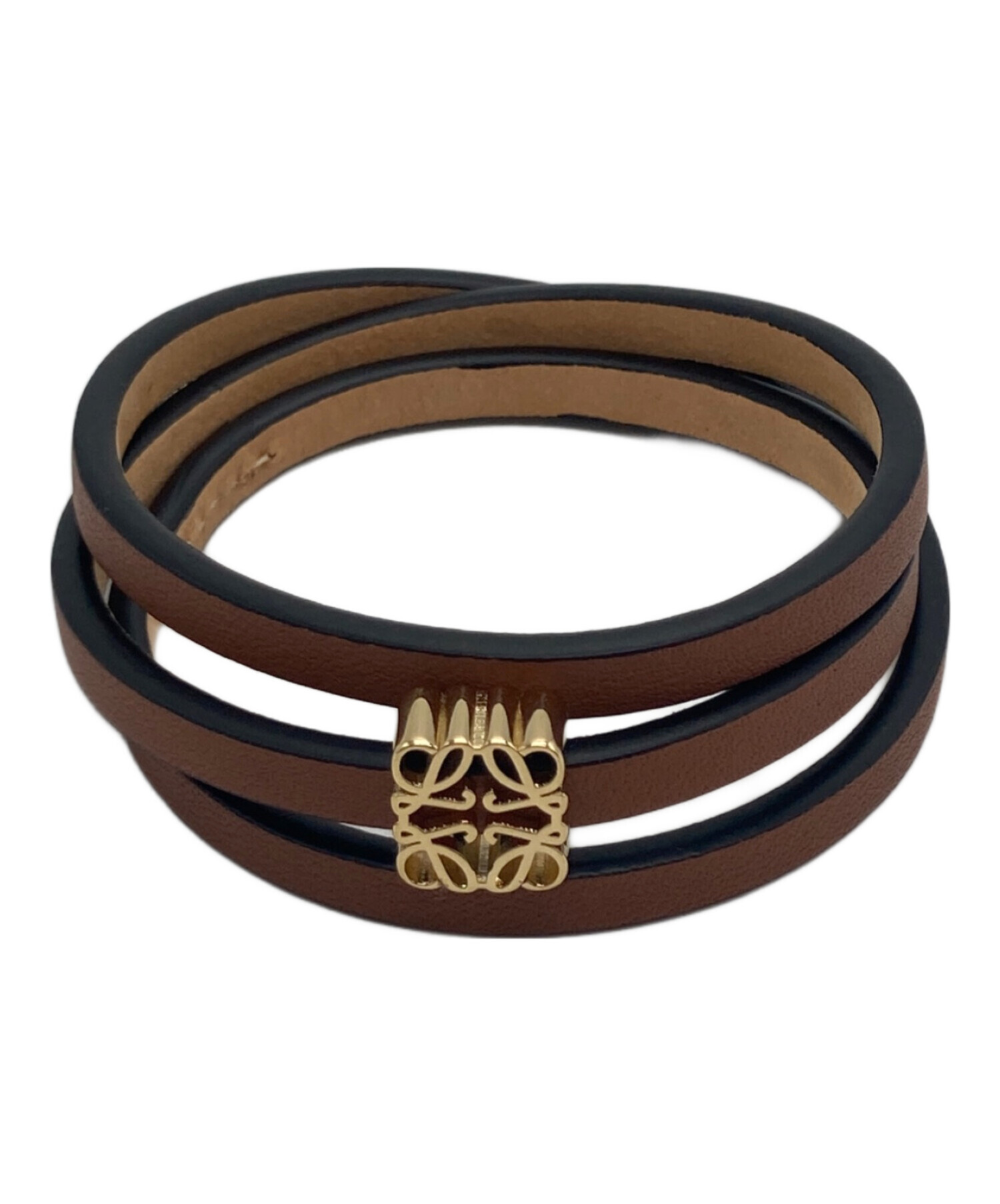 中古・古着通販】LOEWE (ロエベ) ツイスト バングルM ブラウン