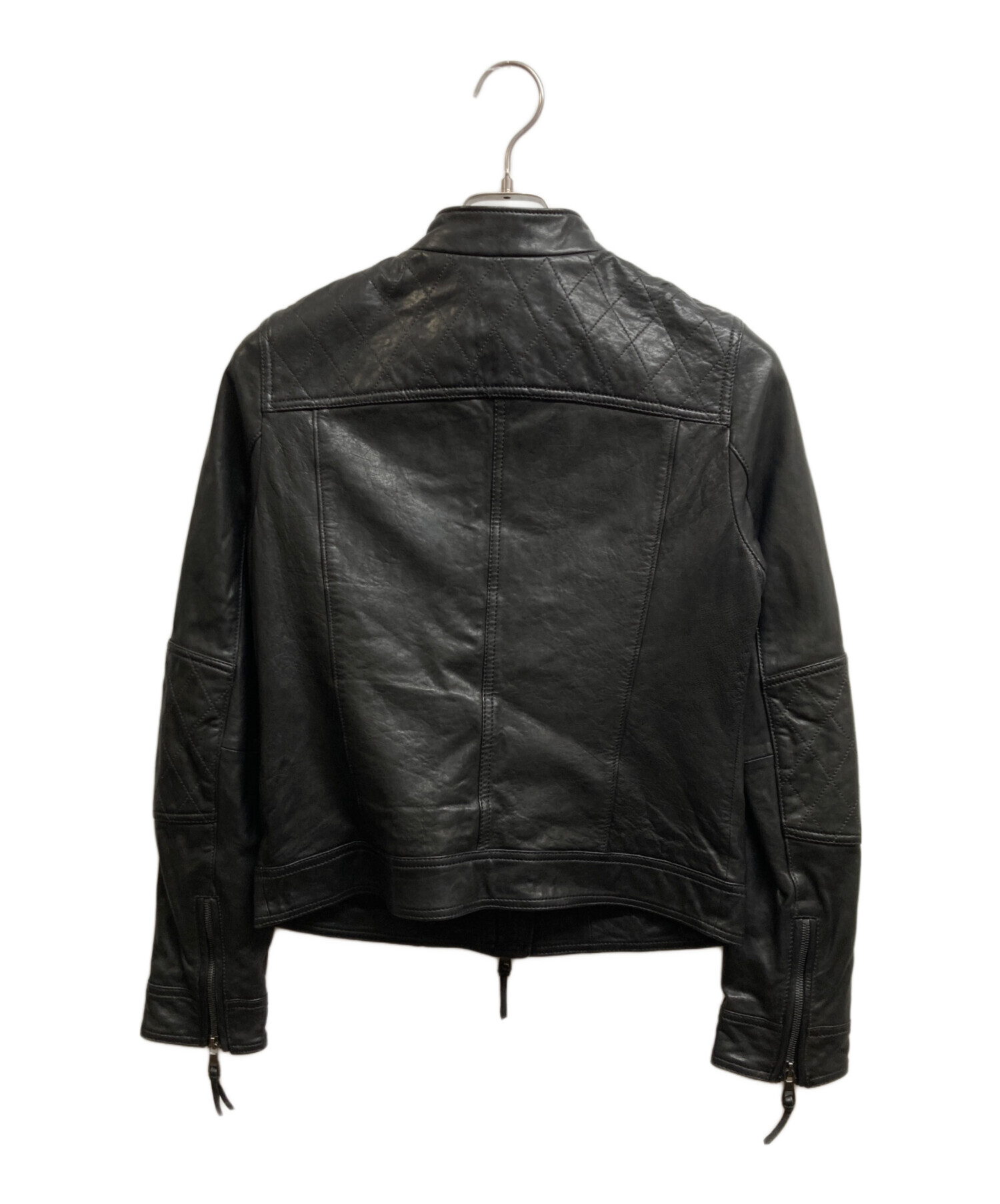 COACH レザーフライトジャケット MA-1 ボンバージャケット ブラック S