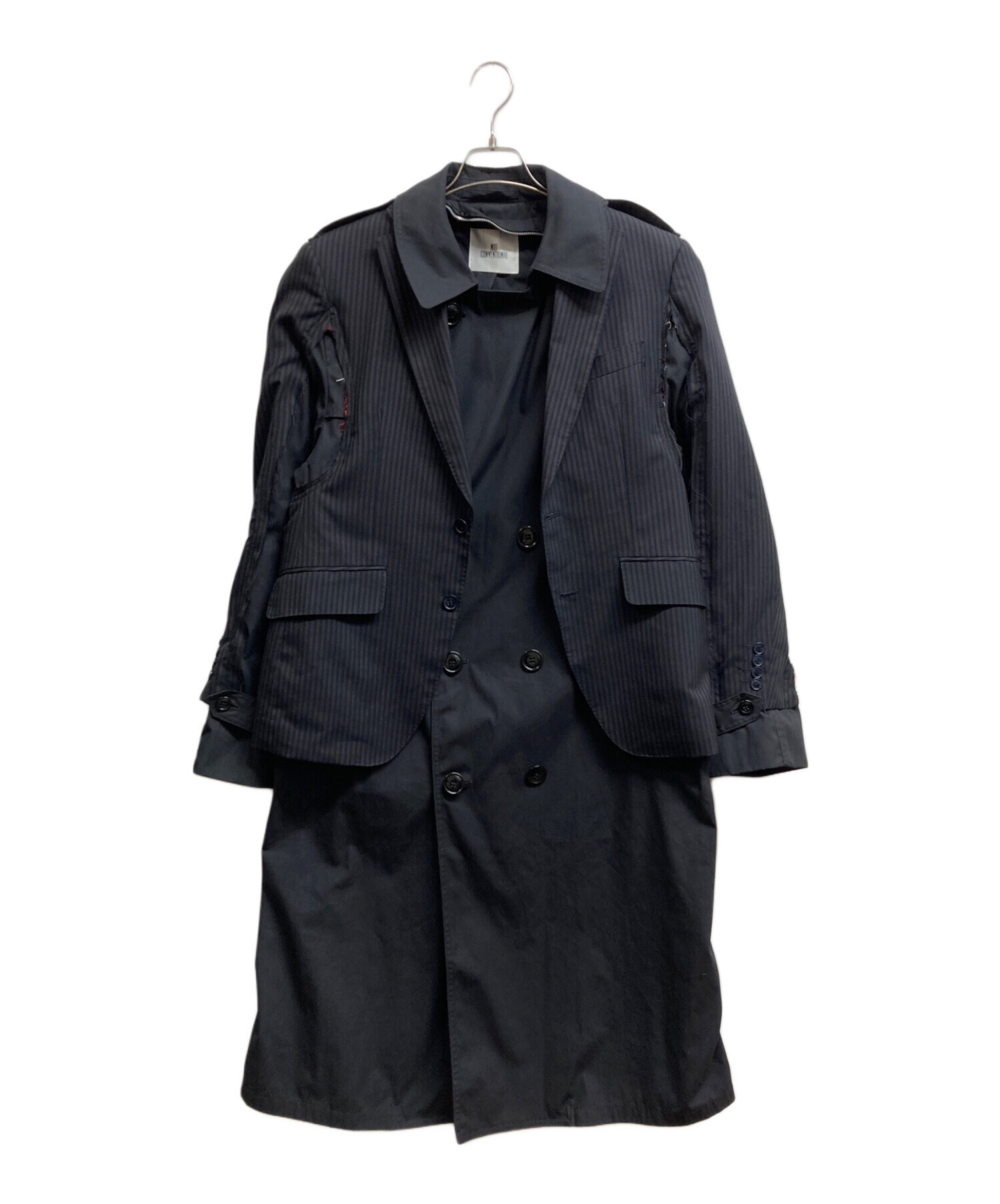 NOT CONVENTIONAL 黒 トレンチコート NOT CONVENTIONAL 黒 トレンチコート