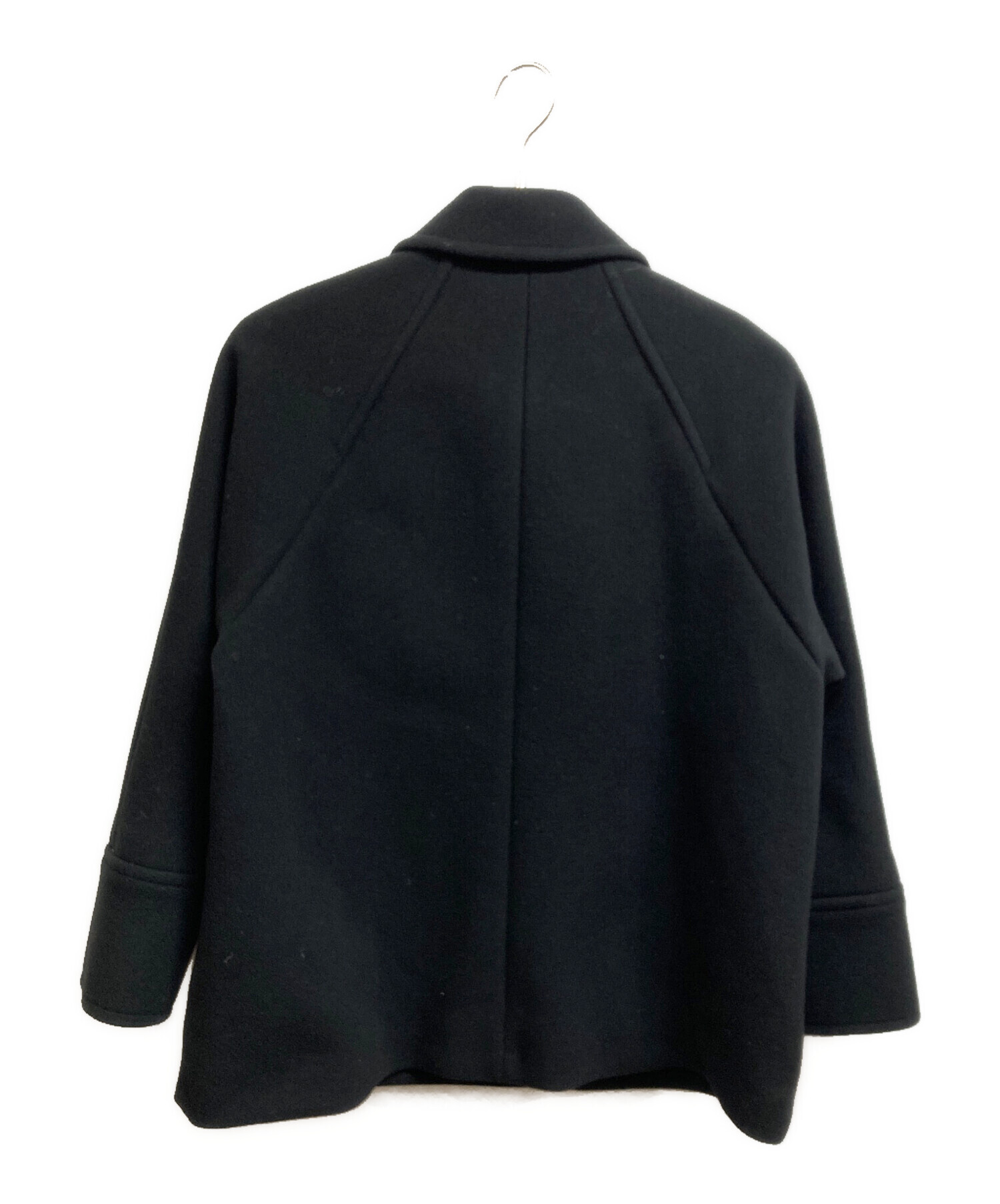 Spick＆Span W/Nyモッサステンカラーショートコート 34 ブラック