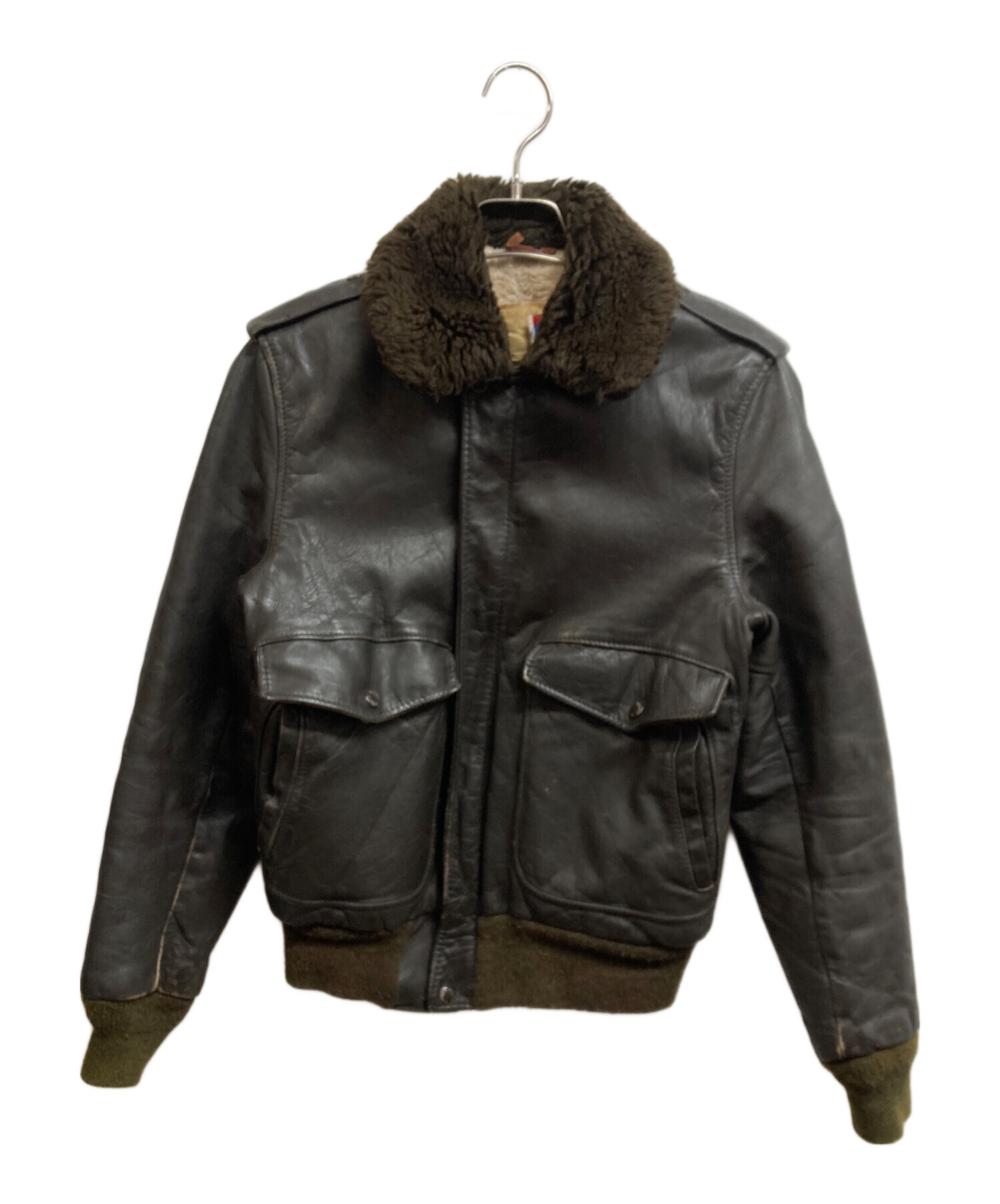 中古・古着通販】Schott (ショット) ボマージャケット ブラウン サイズ 