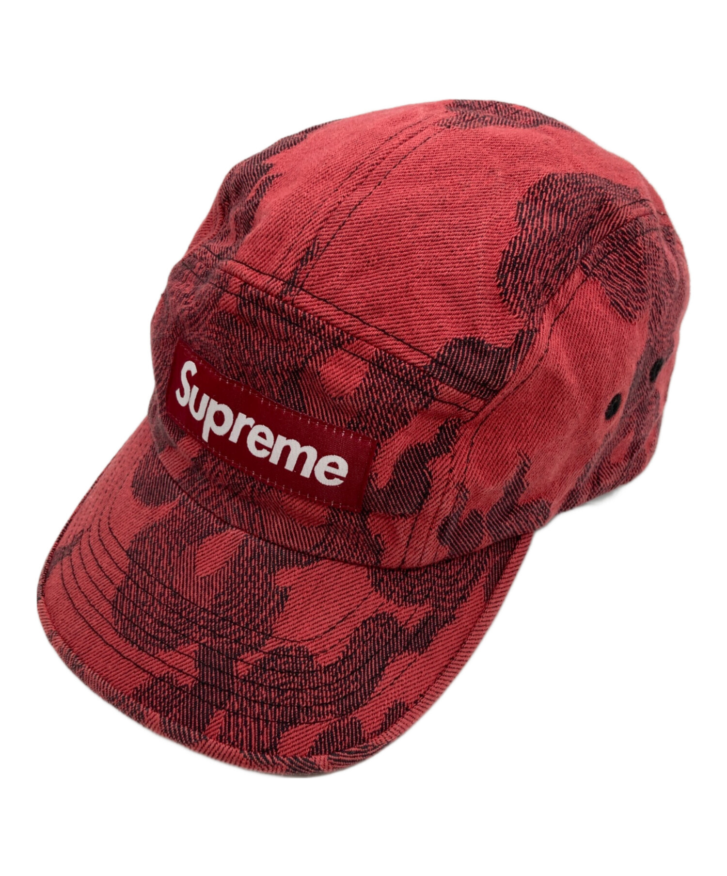【シュプリーム 】Jacquard Camp Cap 赤 Supreme 新品 シュプリーム SUPREME Jacquard Logos Twill Camp