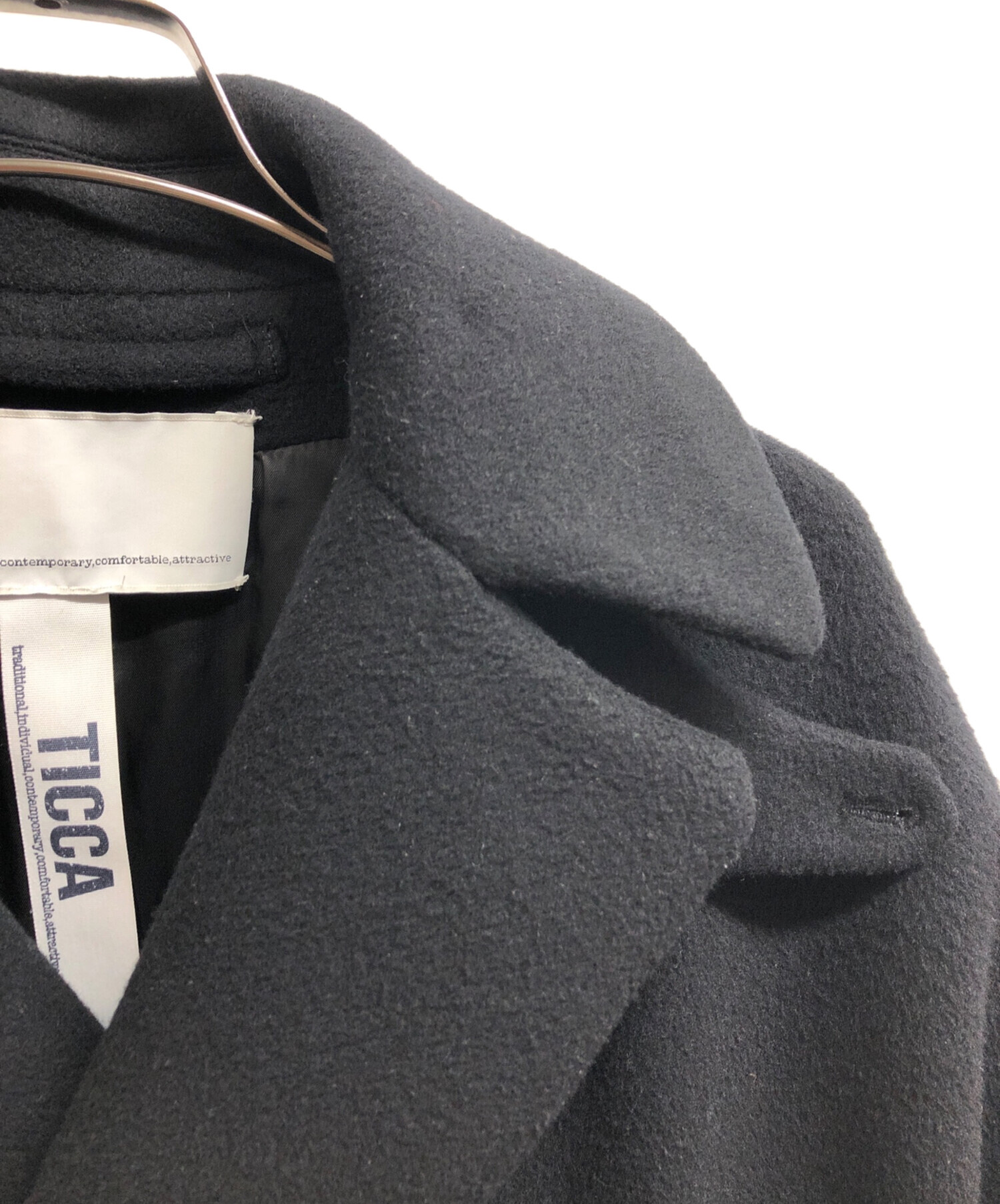 中古・古着通販】ticca (ティッカ) テントコート ブラック サイズ:FREE 