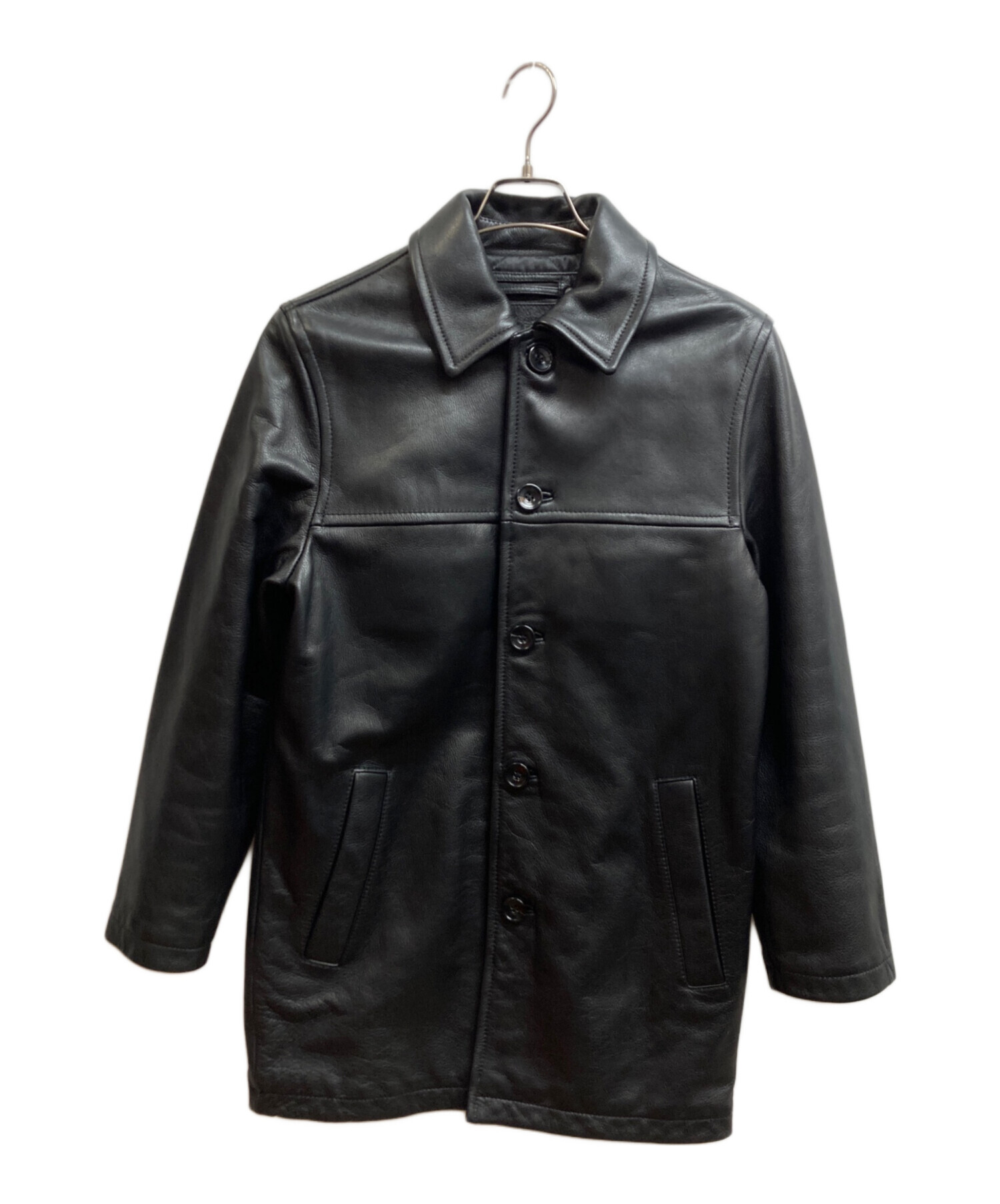 中古・古着通販】Eddie Bauer (エディーバウアー) レザーカーコート 