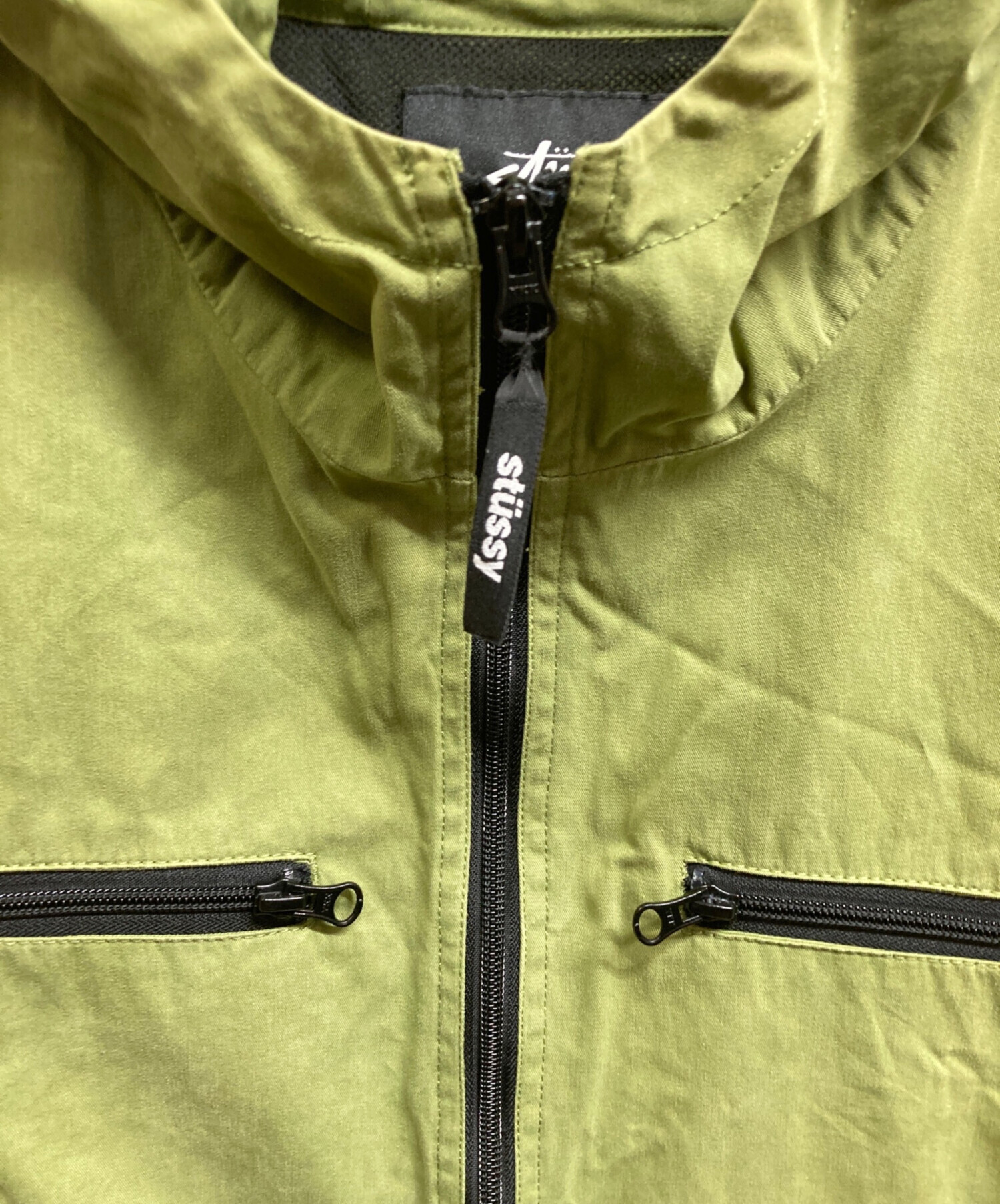 STUSSY アノラックパーカー 90s OLD STUSSY Check Cotton Anorak Parka 紫 L 白タグ