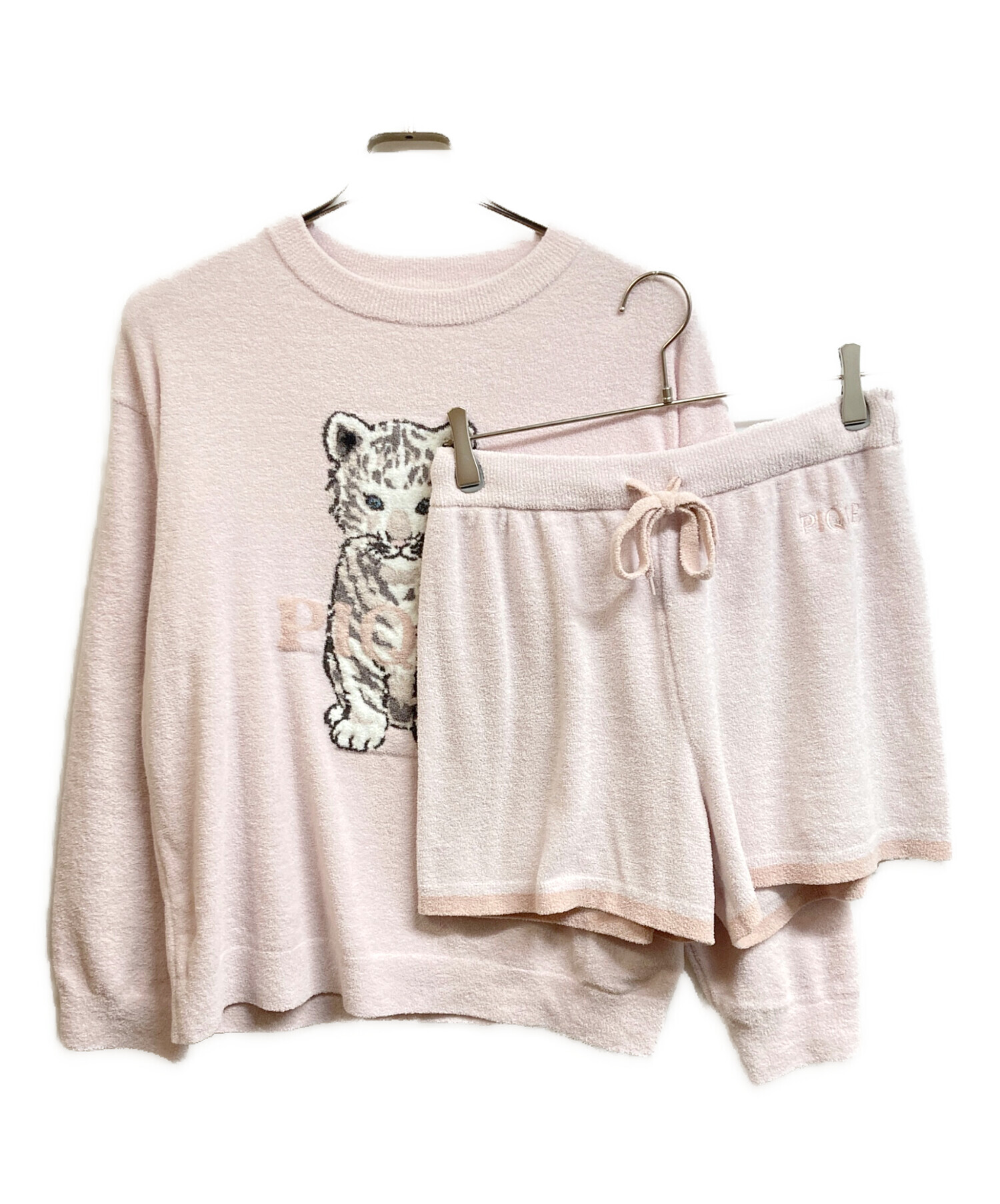 中古・古着通販】gelato pique (ジェラートピケ) ホワイトタイガー上下