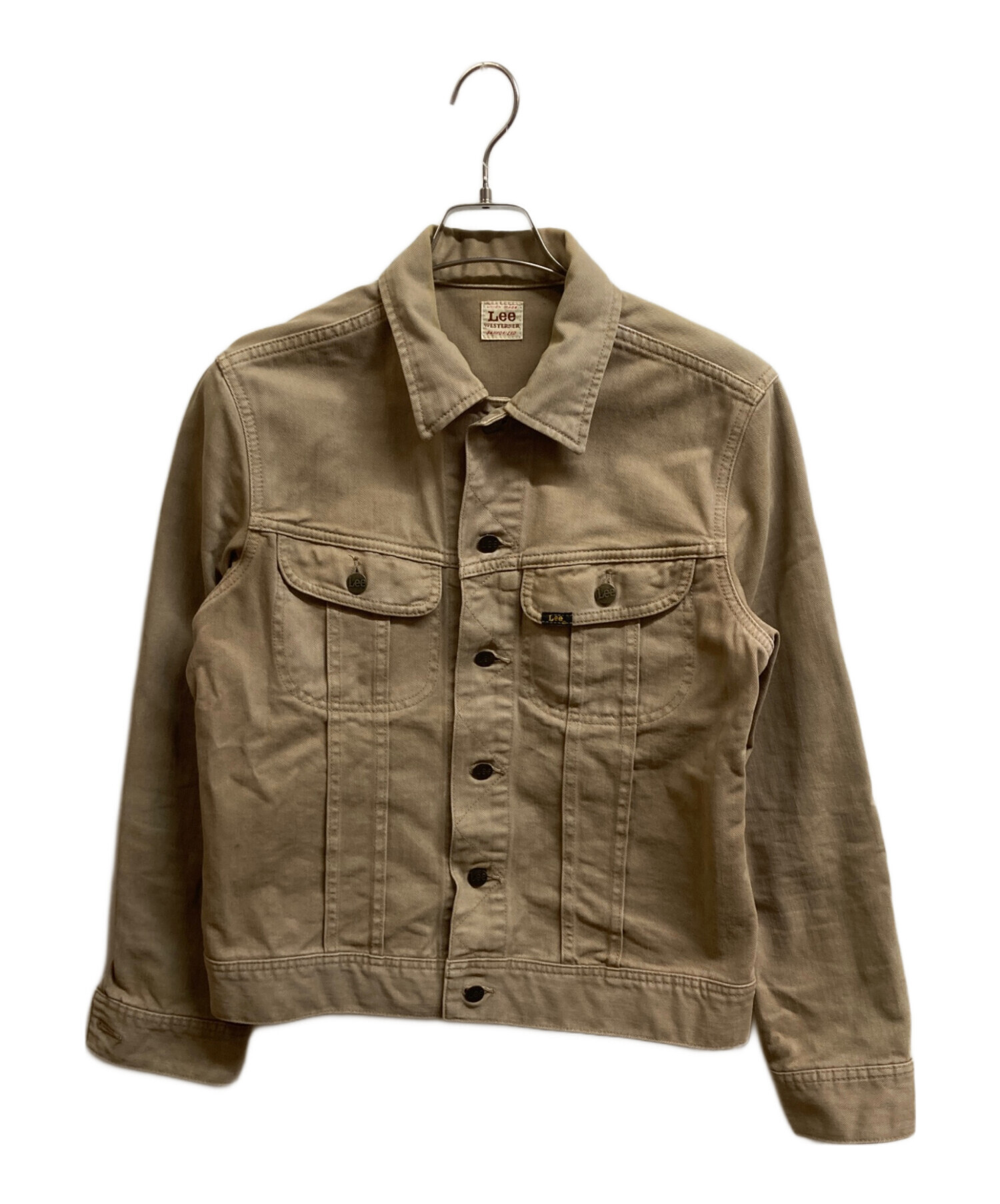 LEE レザー　ライダース　ジャケット 　38 ベージュ　革ジャン LEE レザー ライダース ジャケット 38 ベージュ 革ジャン 古着 70s USA