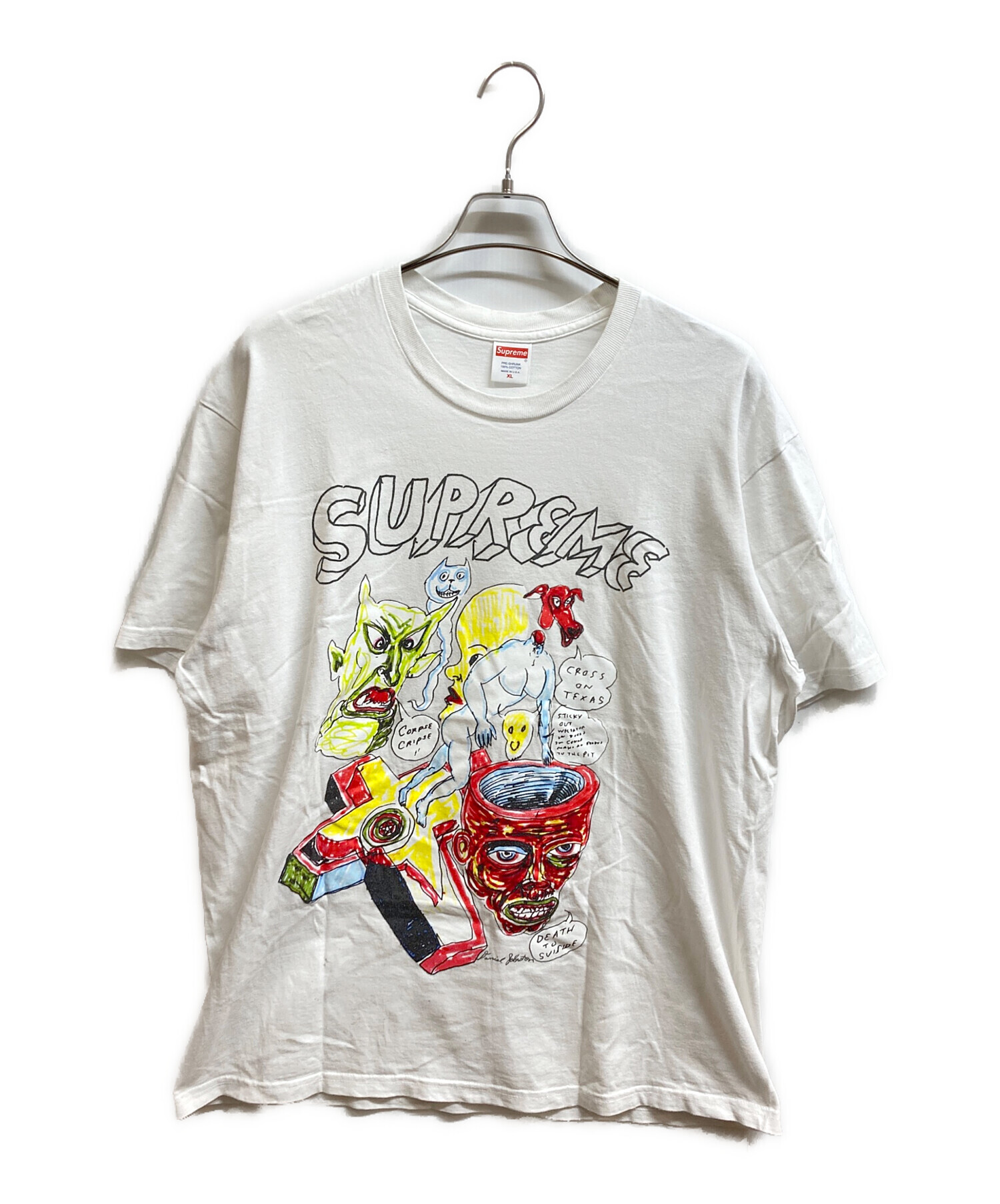 Supreme Tシャツ 白 XL シュプリーム Daniel Johnstonコラボ Supreme 