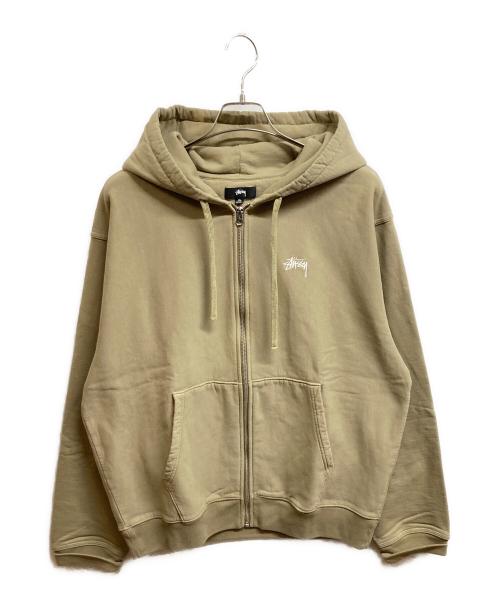 中古・古着通販】stussy (ステューシー) full zip hoodie ベージュ