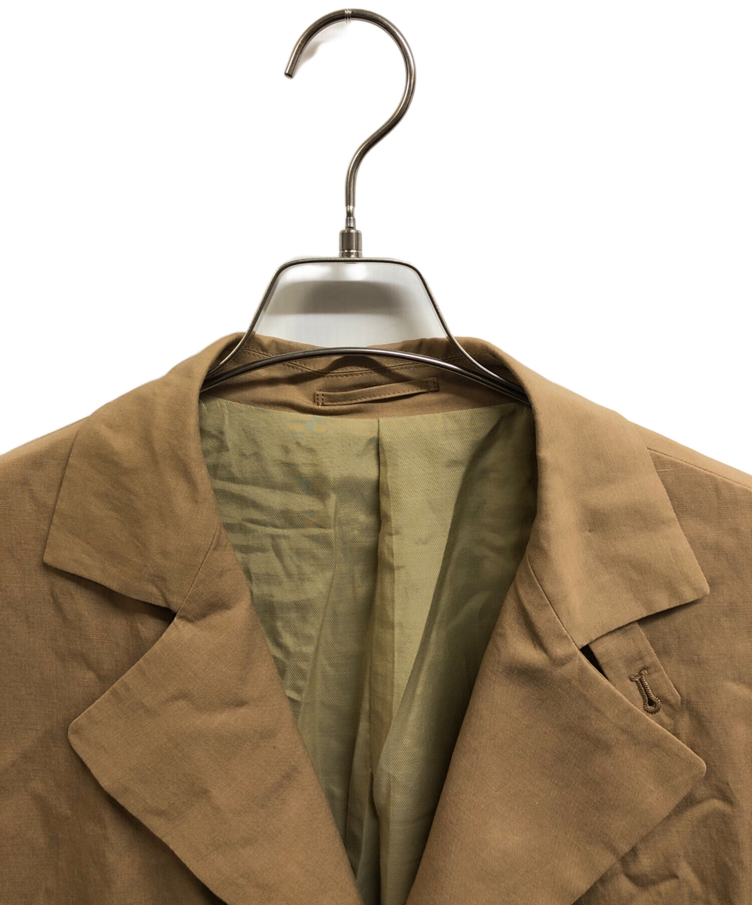 【新品未使用】LANVIN en Bleu ベージュ ロングコート 中古・古着通販】LANVIN en Bleu (ランバンオンブルー) フラップ