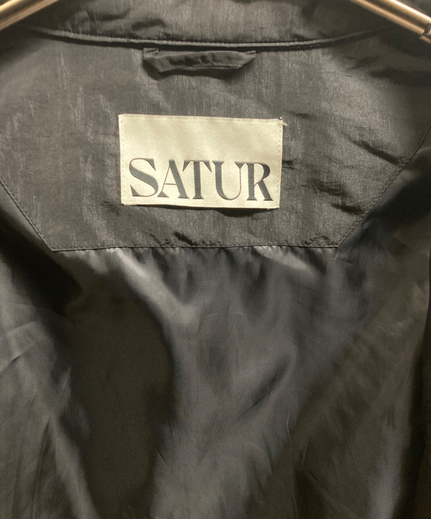中古・古着通販】SATUR (セター) ナイロンジャケット ブラック サイズ 