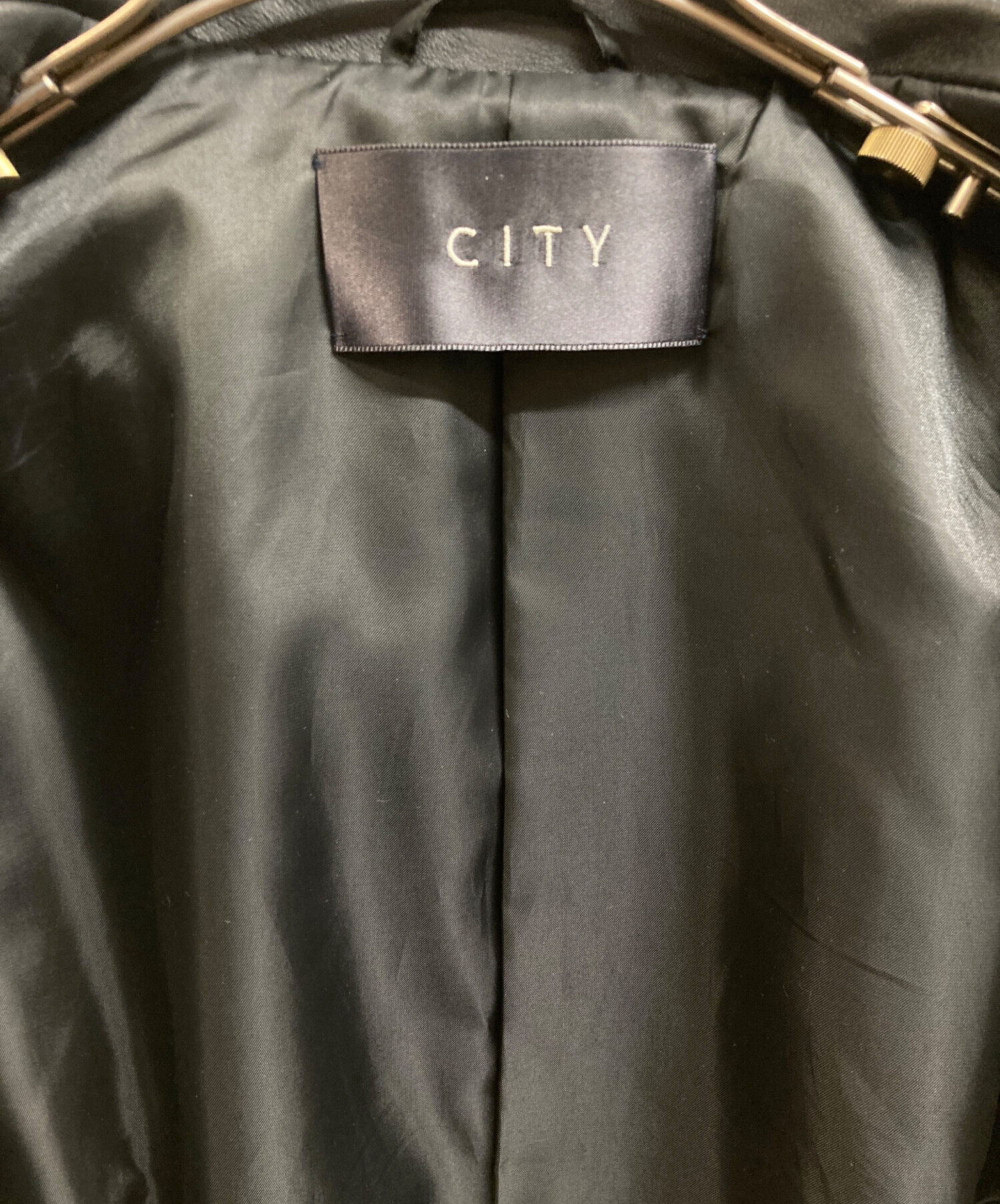中古・古着通販】CITY (シティ) ダブルライダースジャケット ブラック