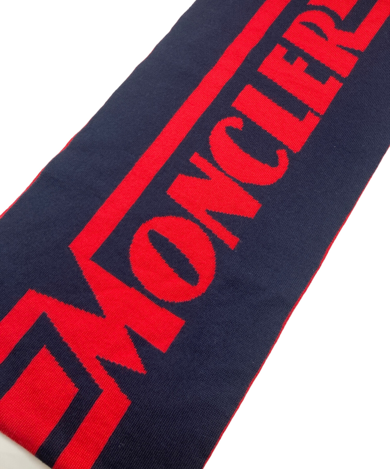 中古・古着通販】MONCLER (モンクレール) ウールマフラー レッド