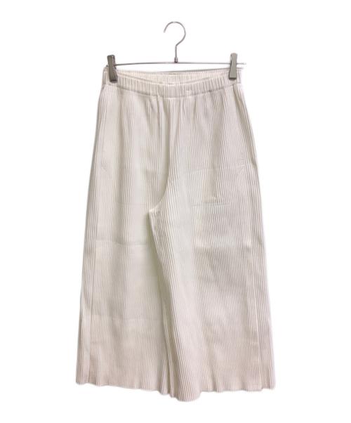 最終お値下げ✨新品未使用！meイッセイミヤケ幅太プリーツ7部丈パンツ PLEATS PLEASE ISSEY MIYAKE 中太パンツ セミワイトパンツ｜Yahoo