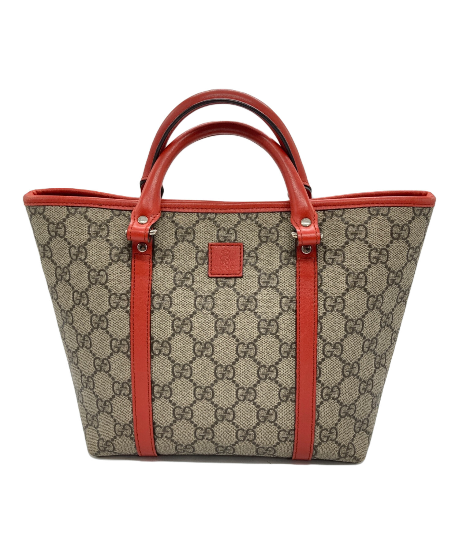 中古・古着通販】GUCCI (グッチ) GGスプリーム ハンドバッグ ベージュ 
