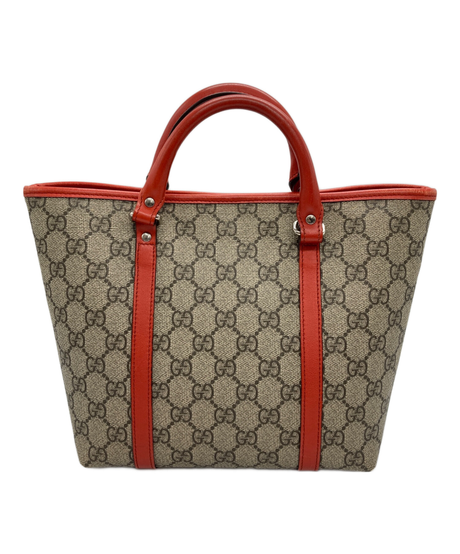 中古・古着通販】GUCCI (グッチ) GGスプリーム ハンドバッグ ベージュ 
