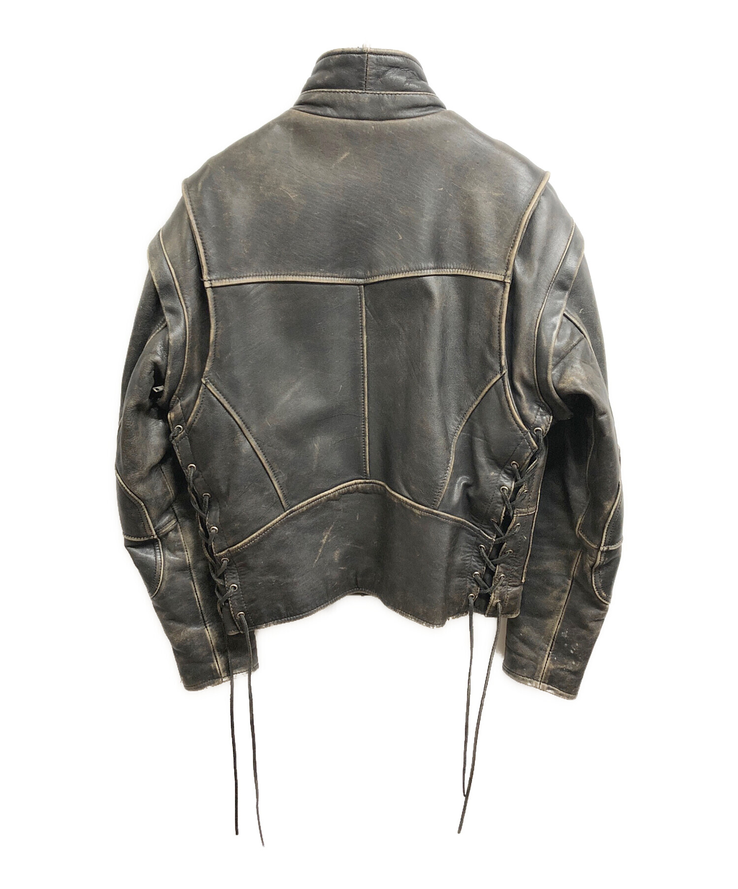 美品 Harley-Davidson シングル ライダースジャケット レザー 黒 中古・古着通販】HARLEY-DAVIDSON (ハーレーダビッドソン) シングル