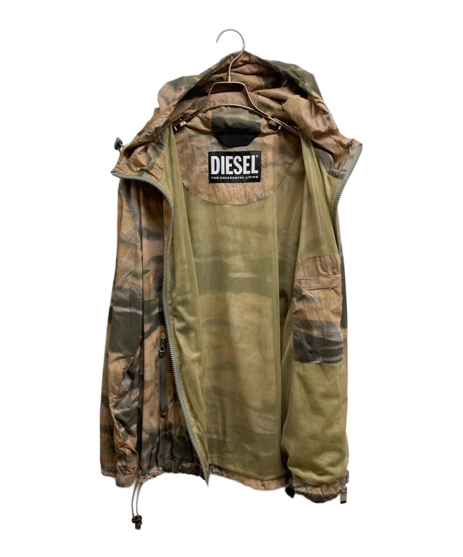 中古・古着通販】DIESEL (ディーゼル) ナイロンジャケット ブラウン 