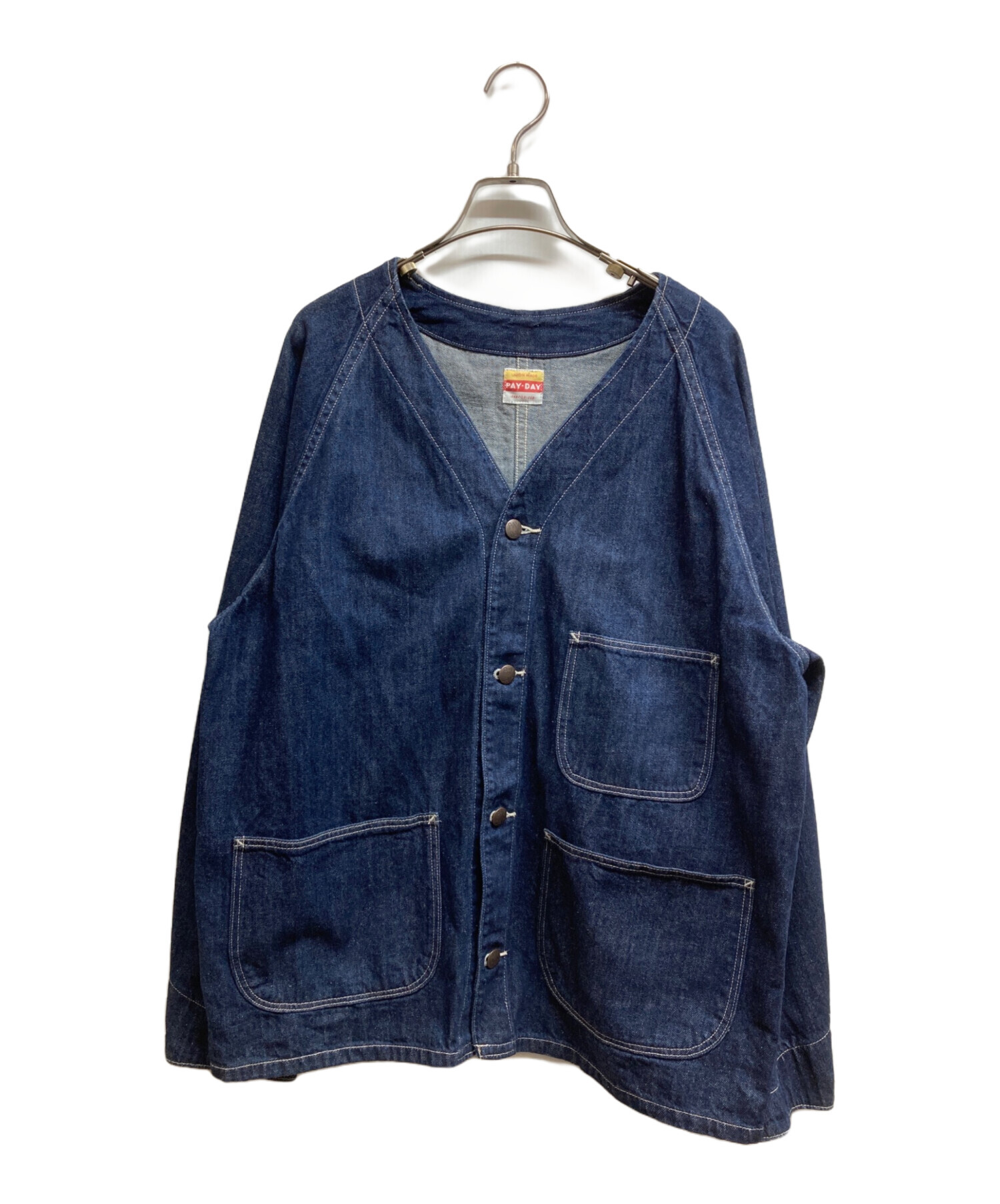中古・古着通販】PAY DAY (ペイデイ) ノーカラーデニムジャケット