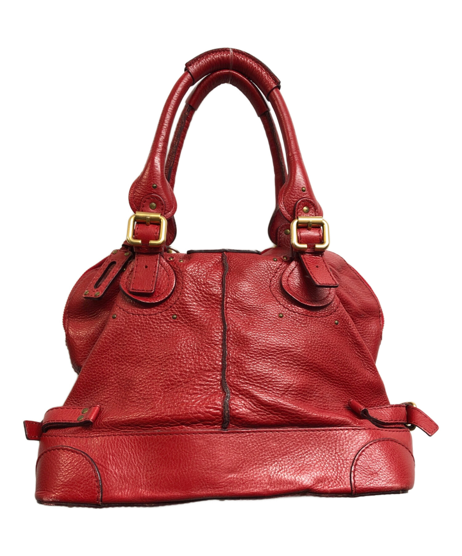 希少　Chloe クロエ　パディントン　ハンドバッグ　赤　レッド 中古・古着通販】Chloe (クロエ) パディントン ハンドバッグ レッド
