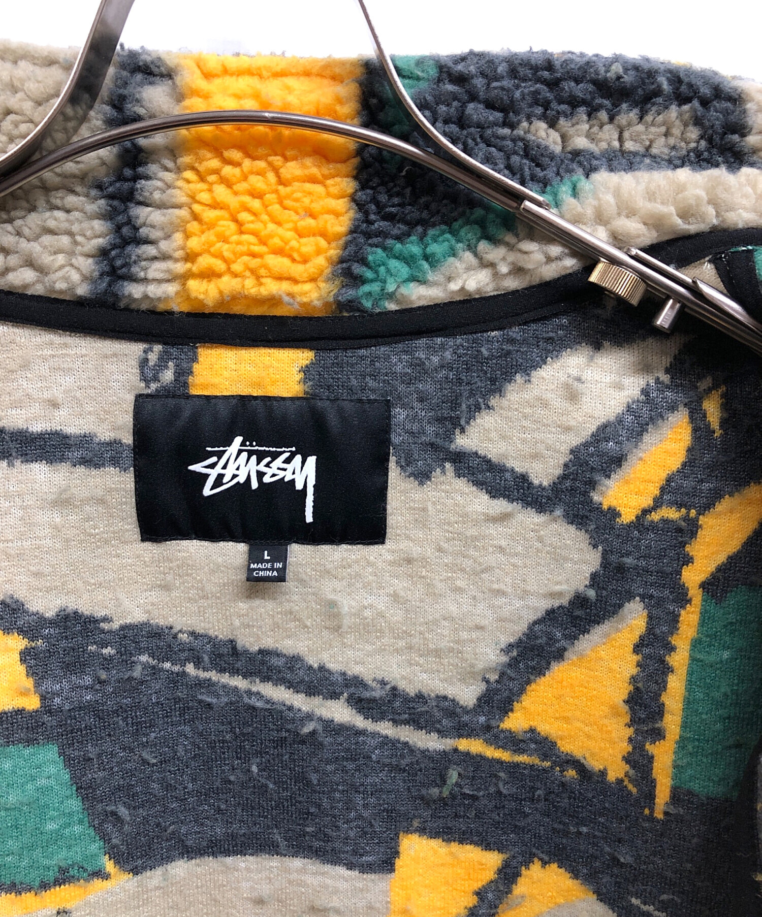 中古・古着通販】stussy (ステューシー) Block Sherpa Vest マルチ
