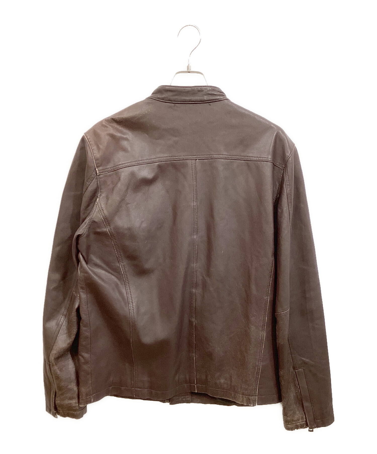 中古・古着通販】SELECTED (セレクテッド) レザージャケット ブラウン 