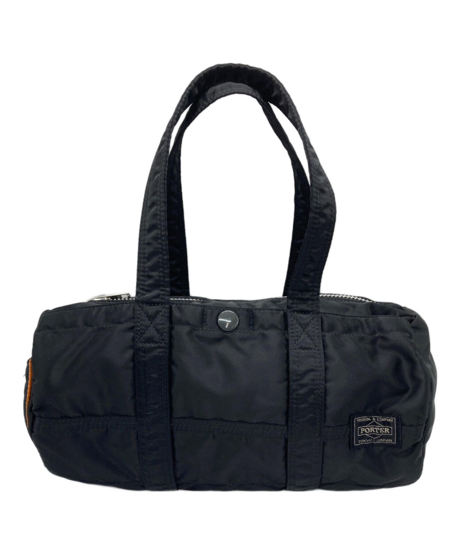 最終値下！PORTER ポーター ドラムバッグ  美品 ※難あり ブラック 中古・古着通販】PORTER (ポーター) ドラムバッグS ブラック｜ブランド